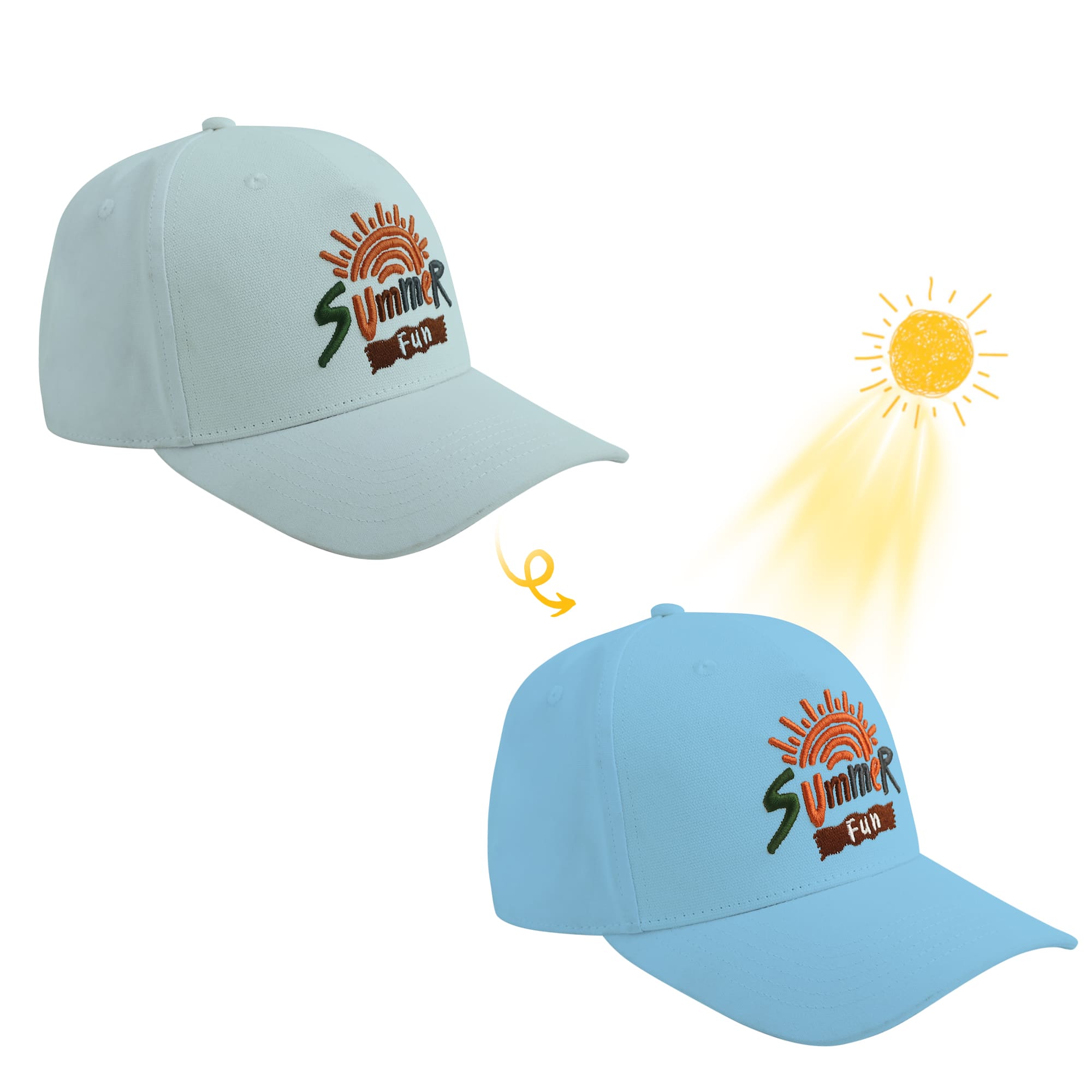 Colour Changing Baseball Cap 5 Panel