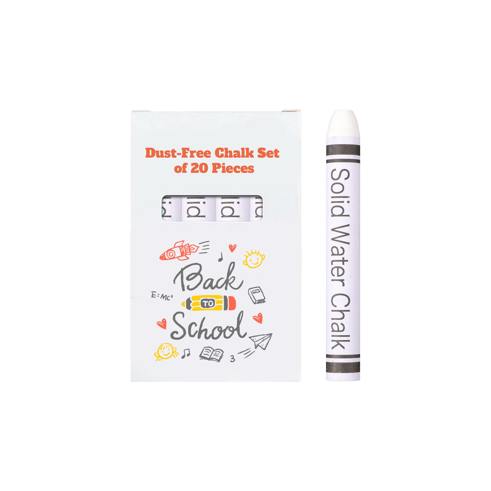 Dust-Free Chalk Set of 20 Sticks