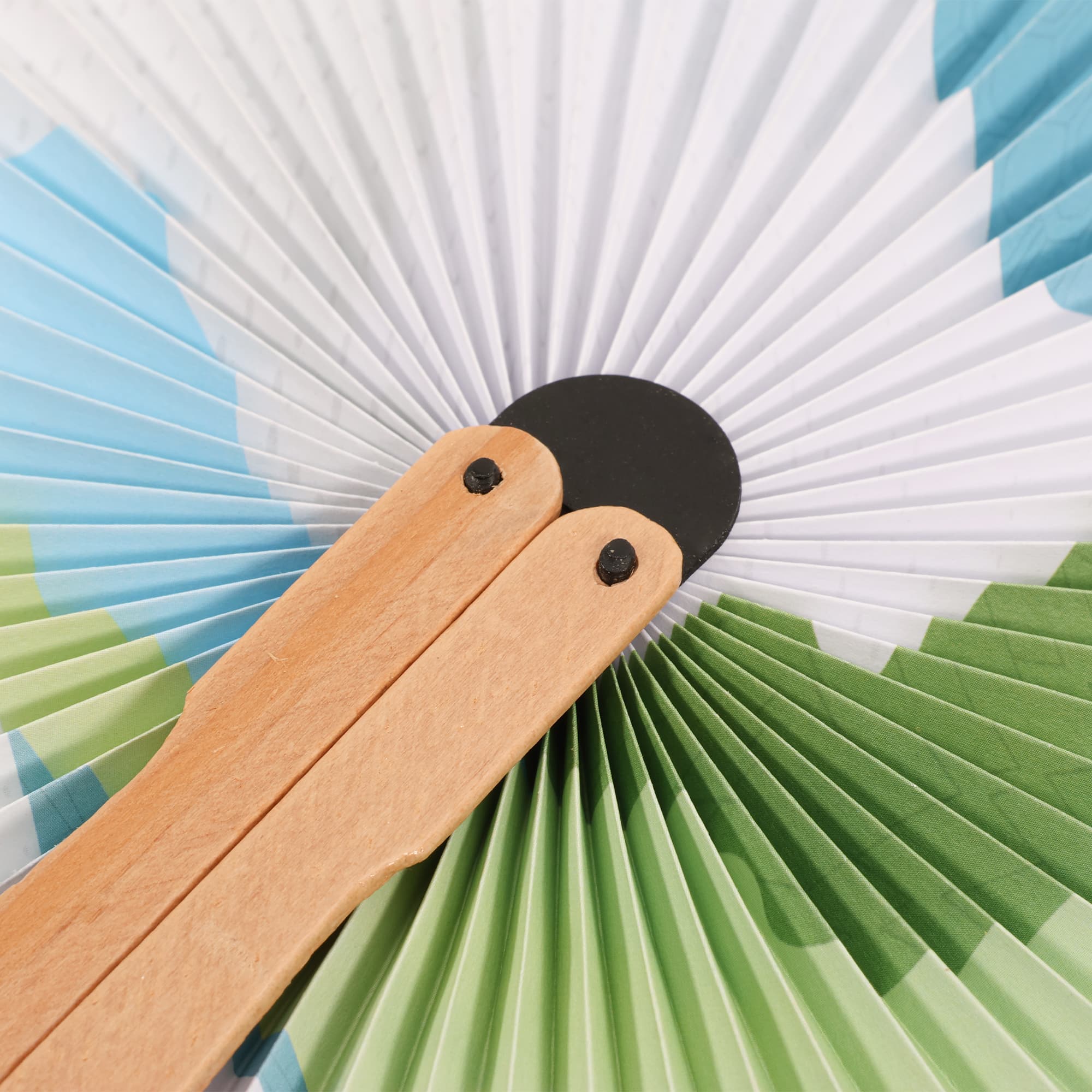 Peach Shape Wooden Paper Fan