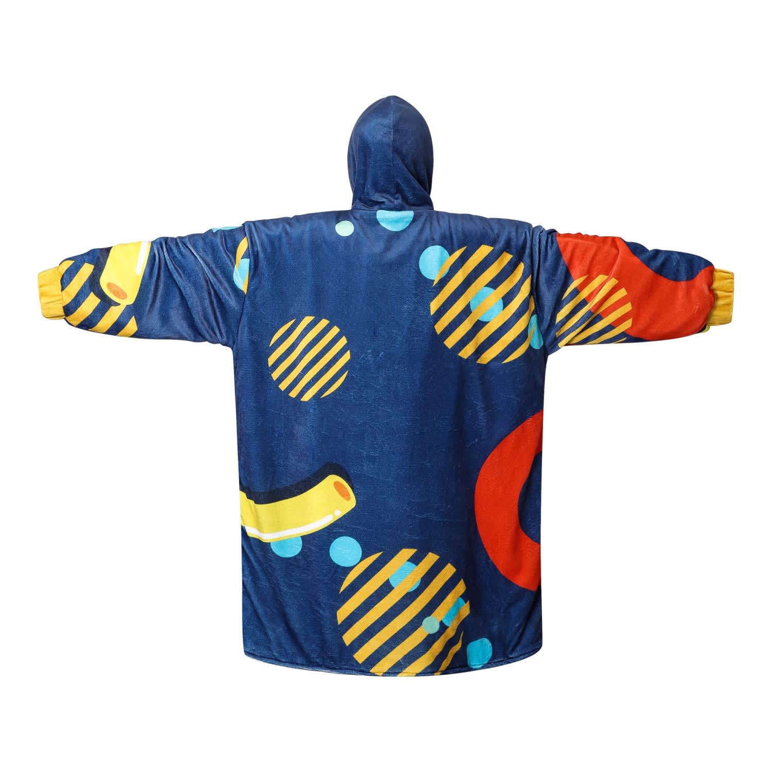 Unisex 100% Polyester Sublimated Wearable Blanket with Absorbent Lining