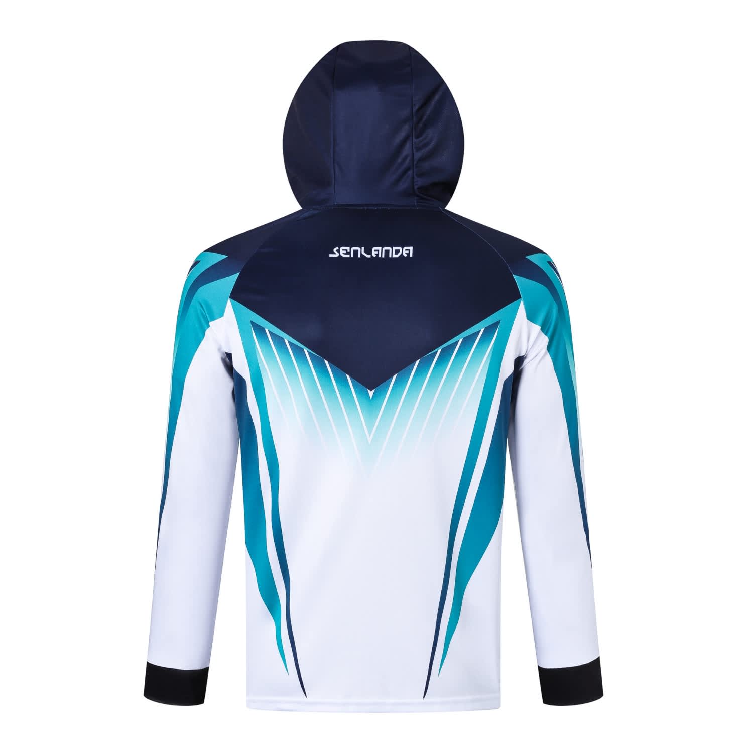 Men's 100% Polyester Sublimated Fishing Hooded Jacket