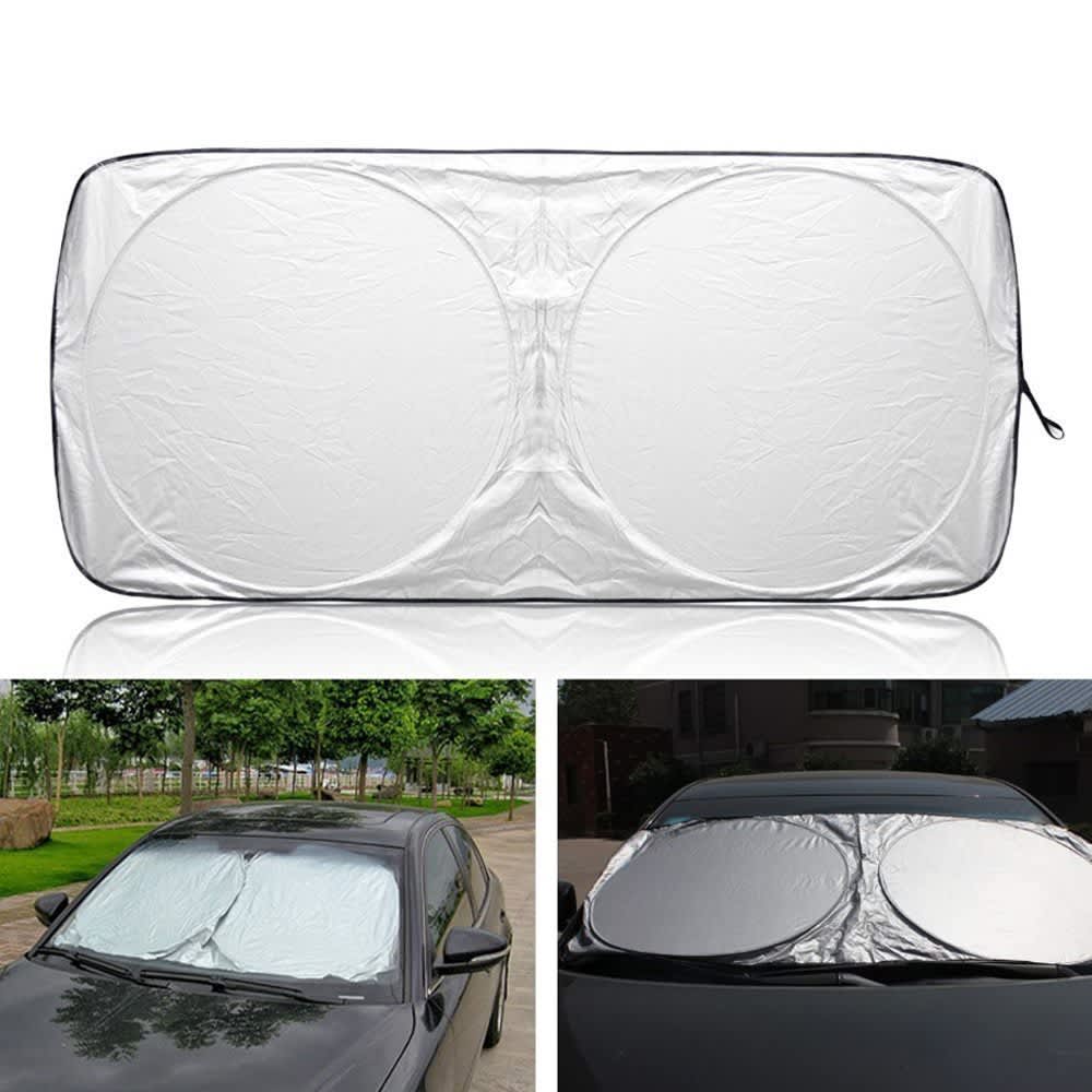 Twin Circular Reflective Car Sunshade