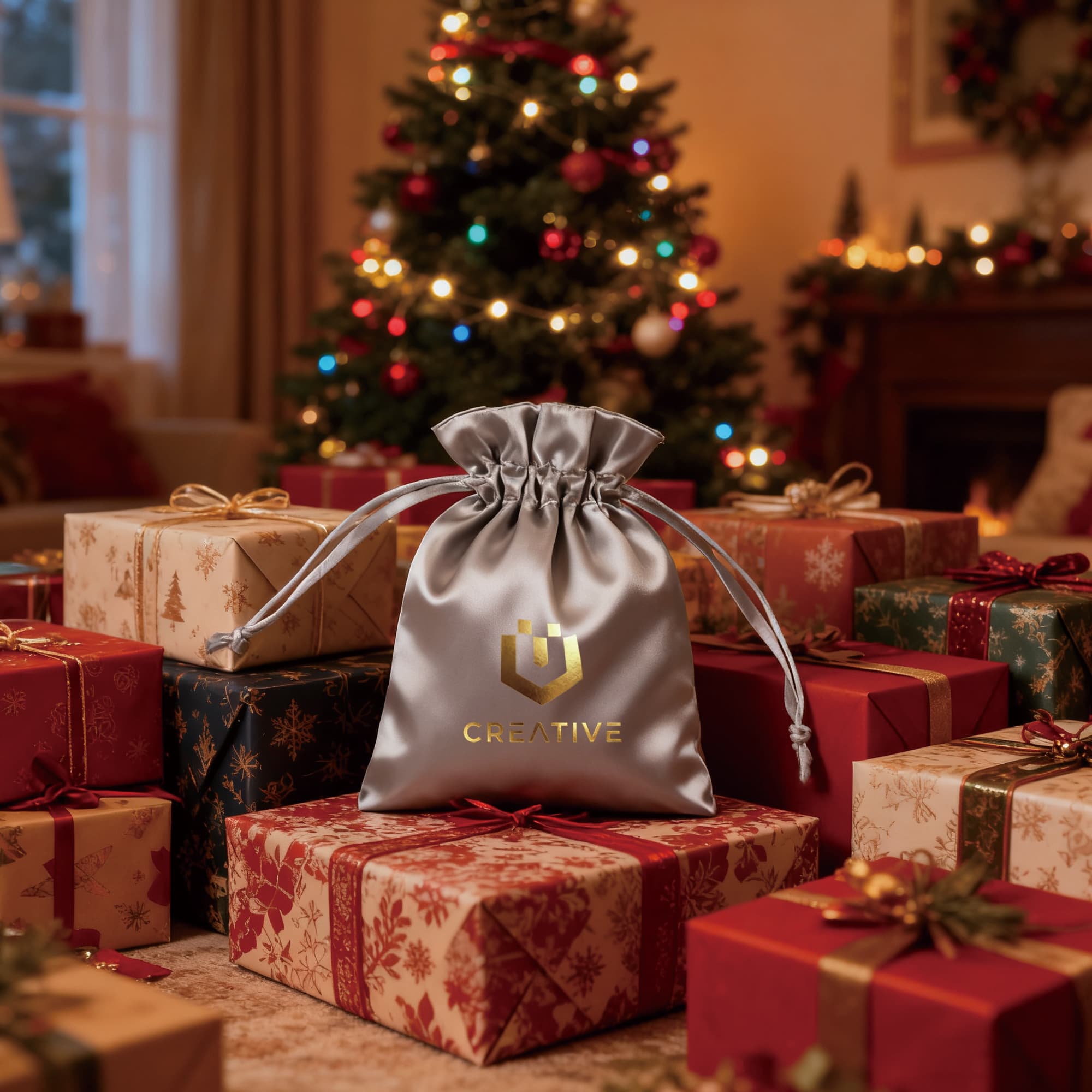 Silk Satin Drawstring Bags