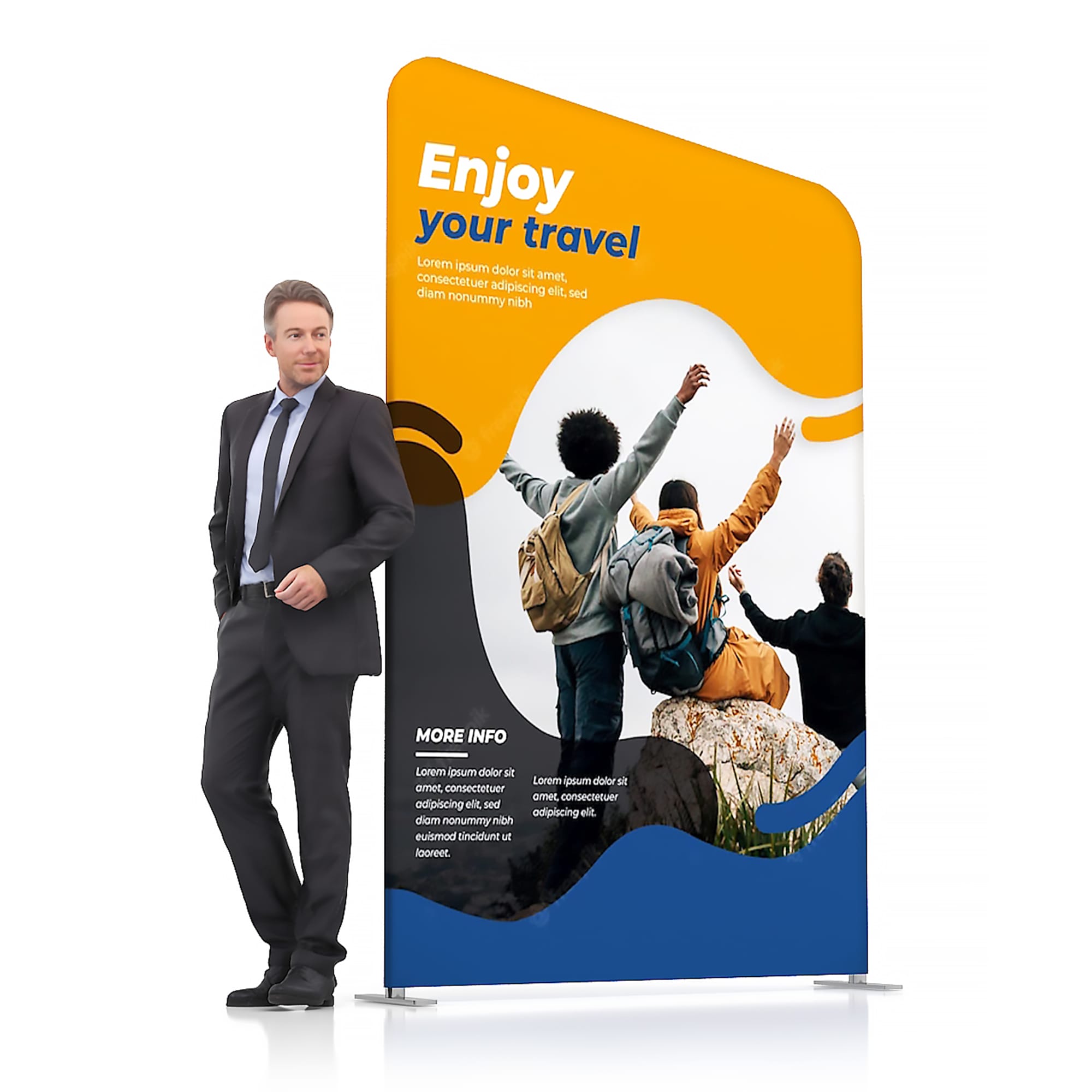 1.5m x 2.3m Inclined Portable Exhibit Display Wall