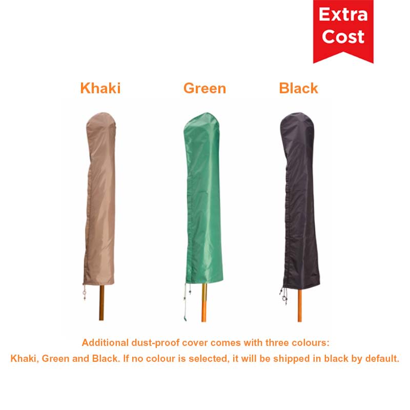 2.5x2.5m Wind-resistant Square Stock Colour Outdoor Umbrella