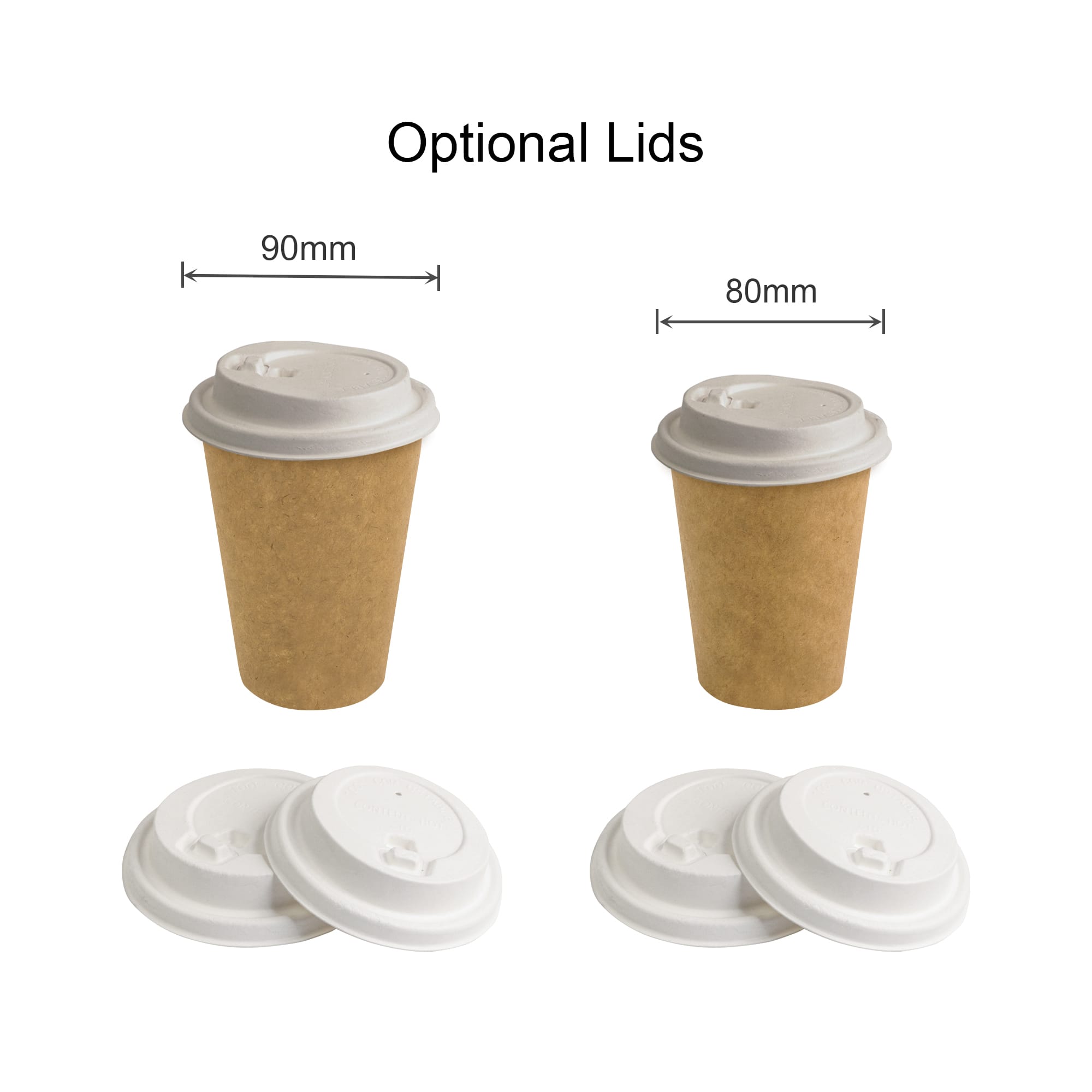 PLA Single Wall Compostable Kraft Paper Cups