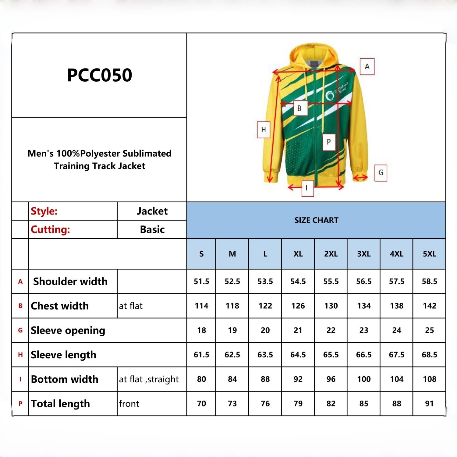 Men's Polyester Sublimated Training Track Jacket