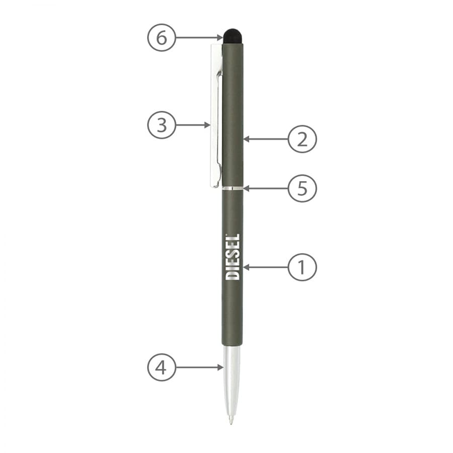 BND71S CLAP STYLUS THIN TWIST METAL BALL PEN