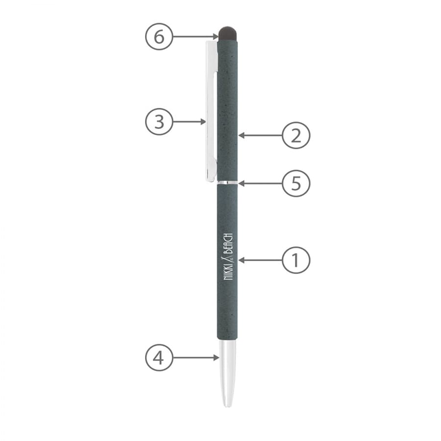 BND71S CLAP STYLUS THIN TWIST METAL BALL PEN