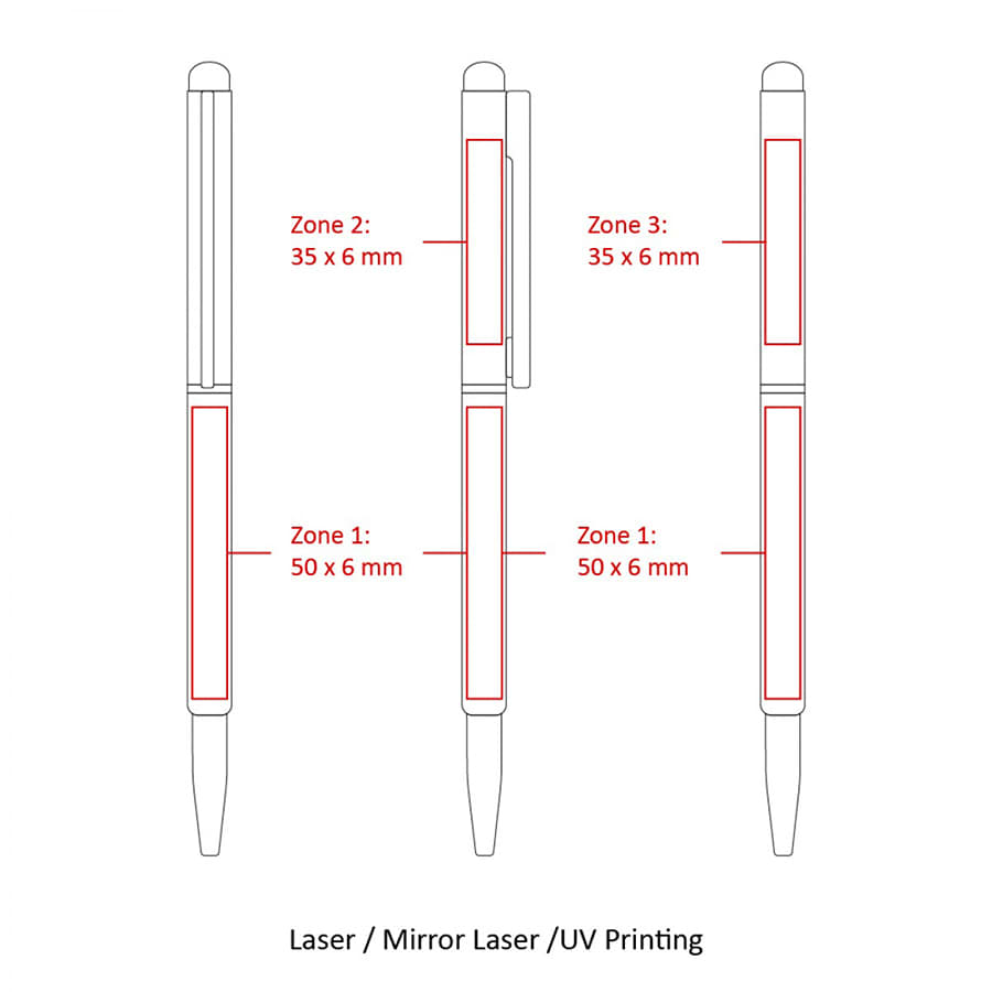 BND71S CLAP STYLUS THIN TWIST METAL BALL PEN