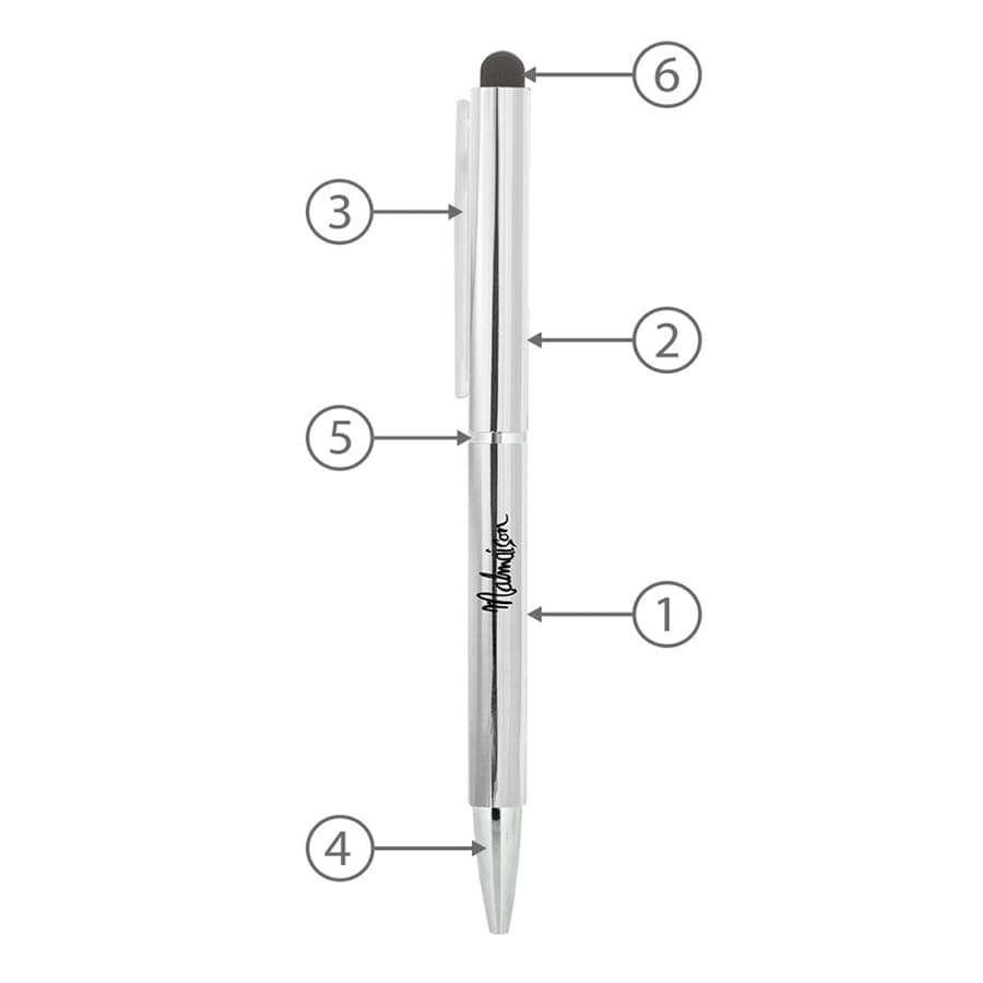 BND71XLS CLAP STYLUS TWIST METAL BALL PEN