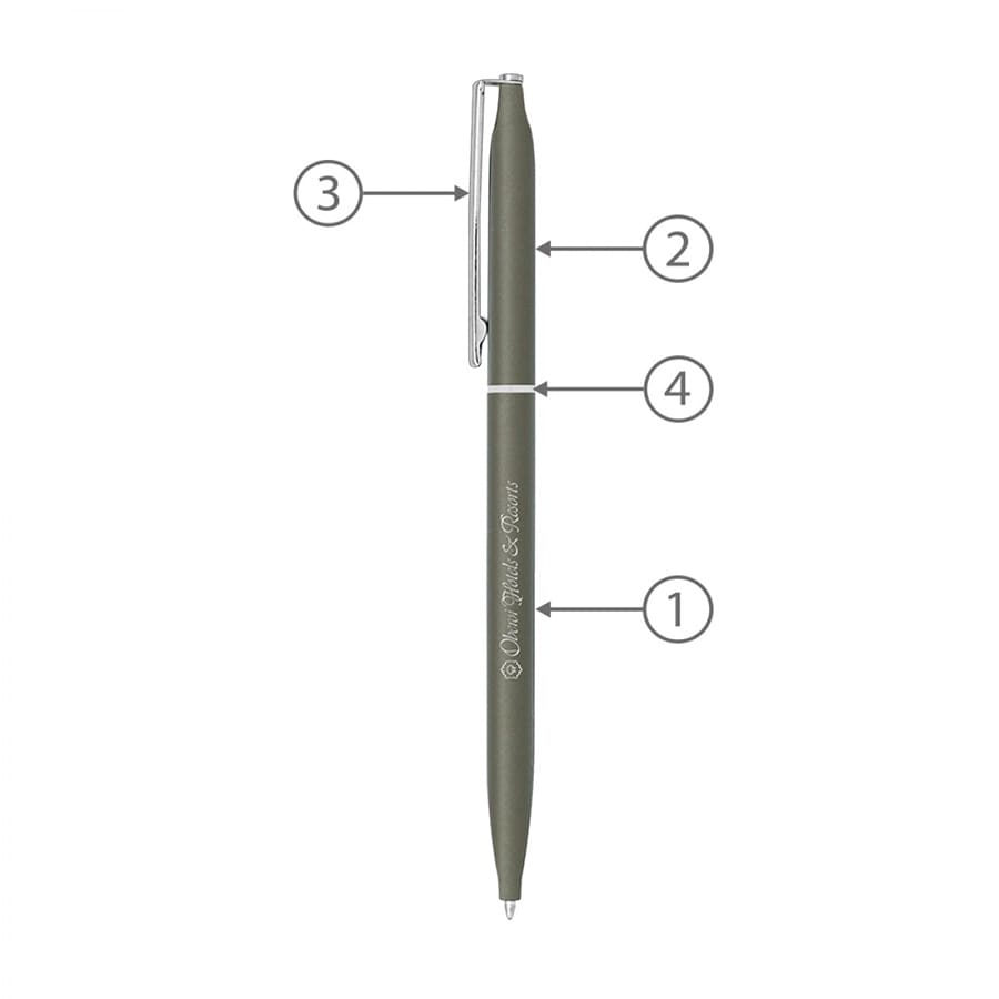 BND72 GLAD, THIN TWIST METAL BALL PEN