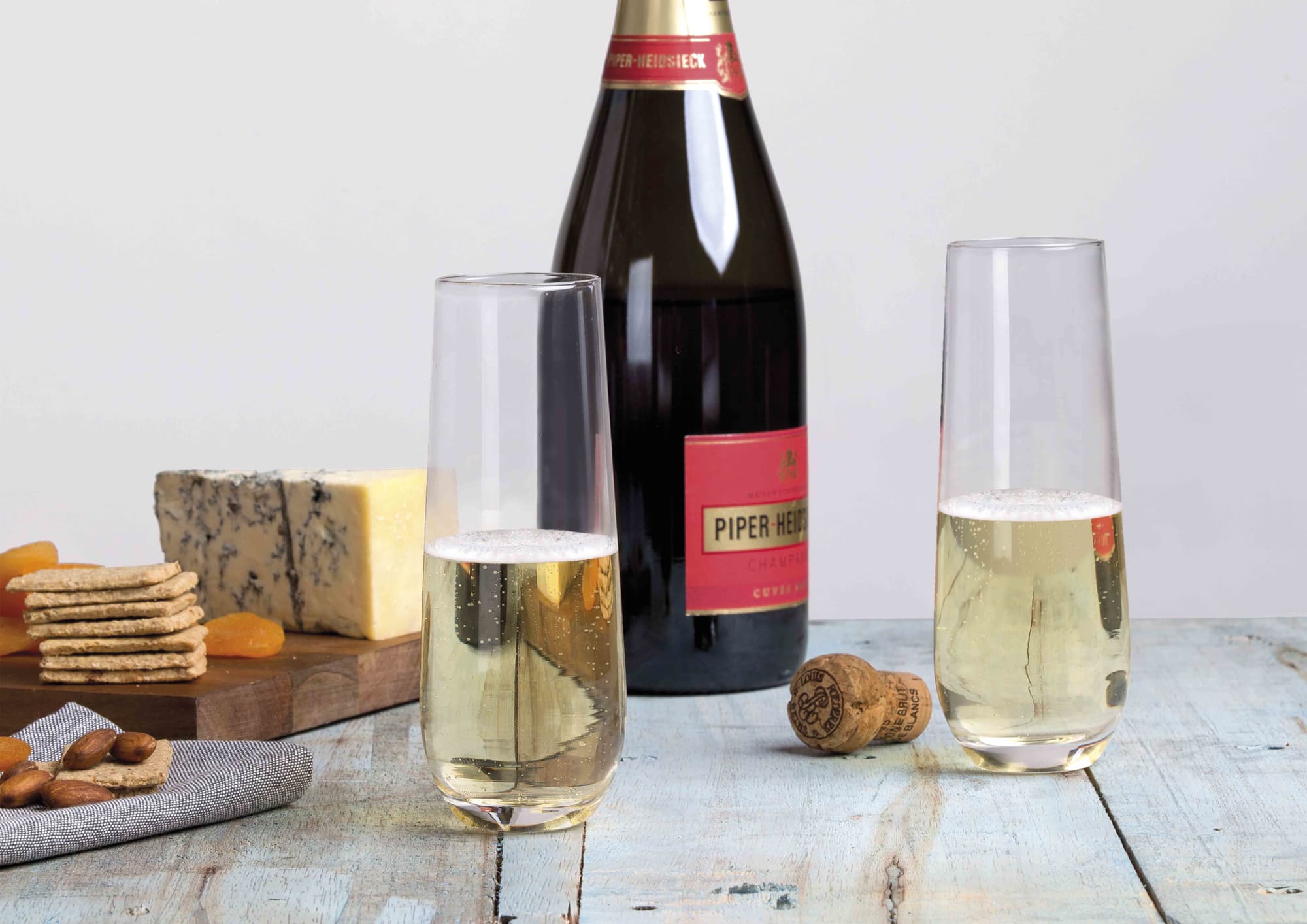 Stemless Champagne Flutes