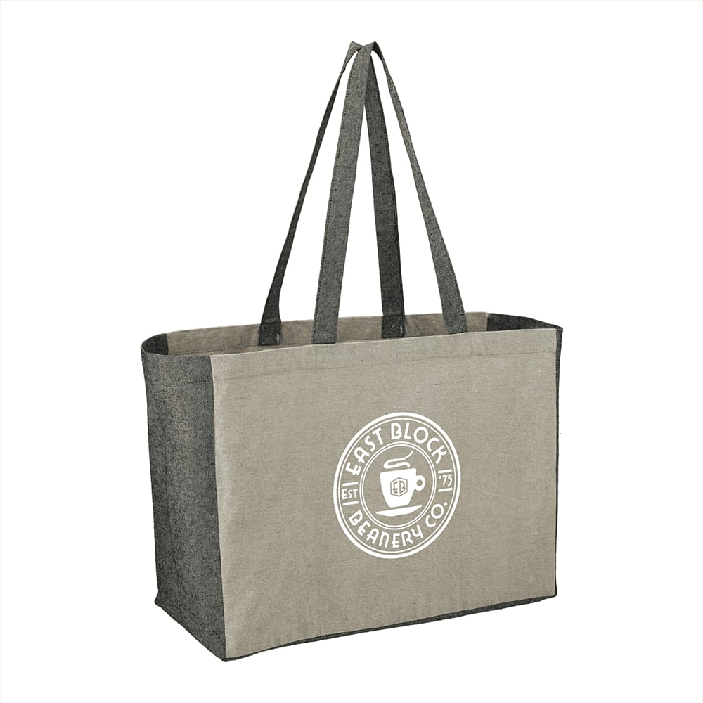 Recycled Cotton Contrast Side Shopper Tote 18L