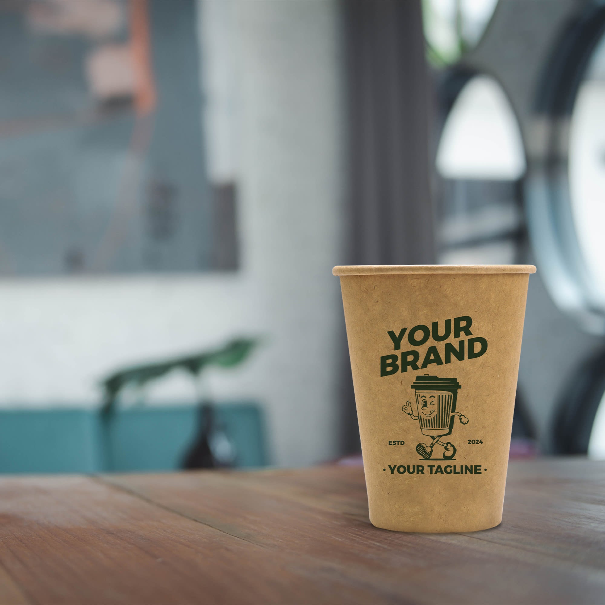 Home Compostable Aqueous Single Wall Kraft Paper Cups