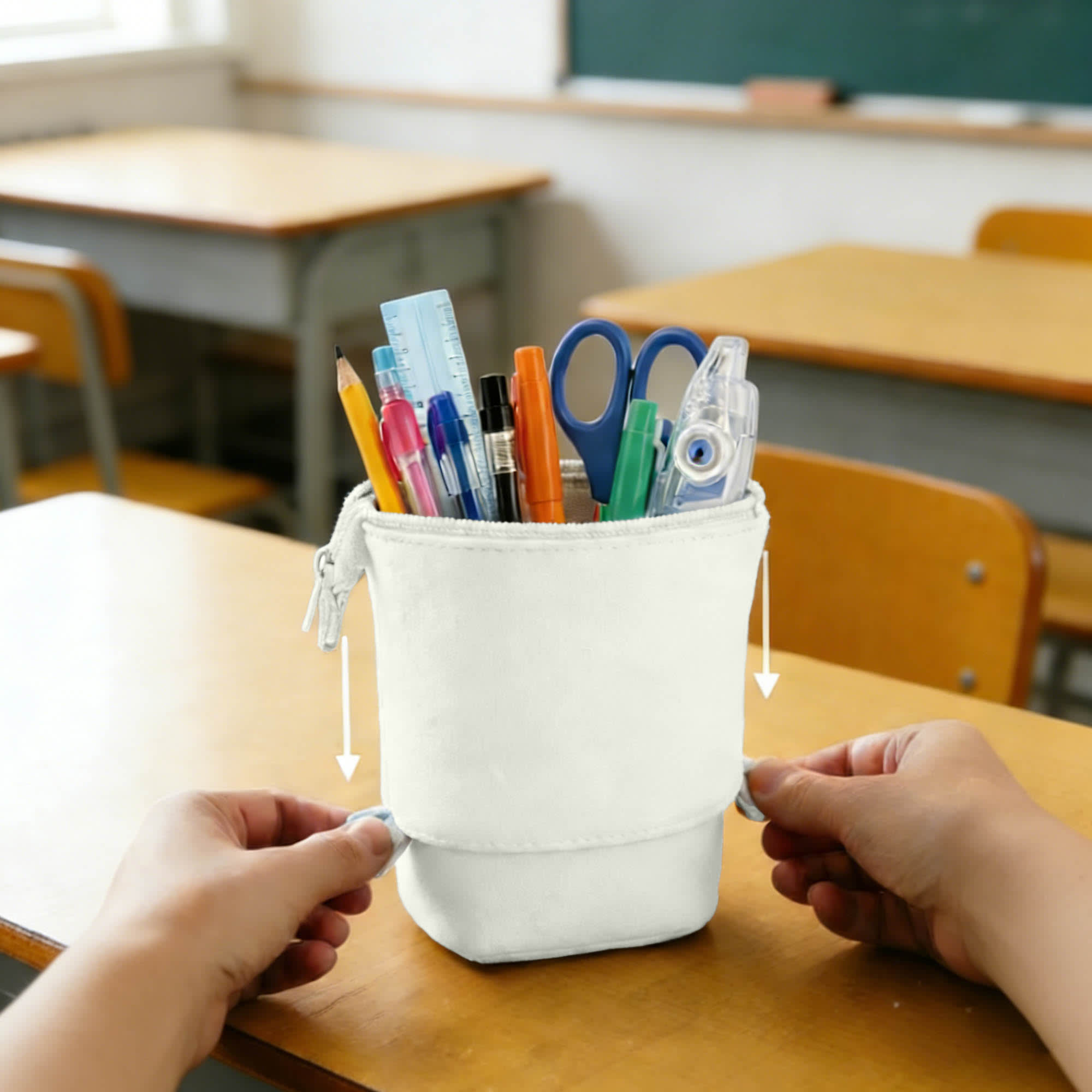 Canvas Expandable Pencil Case