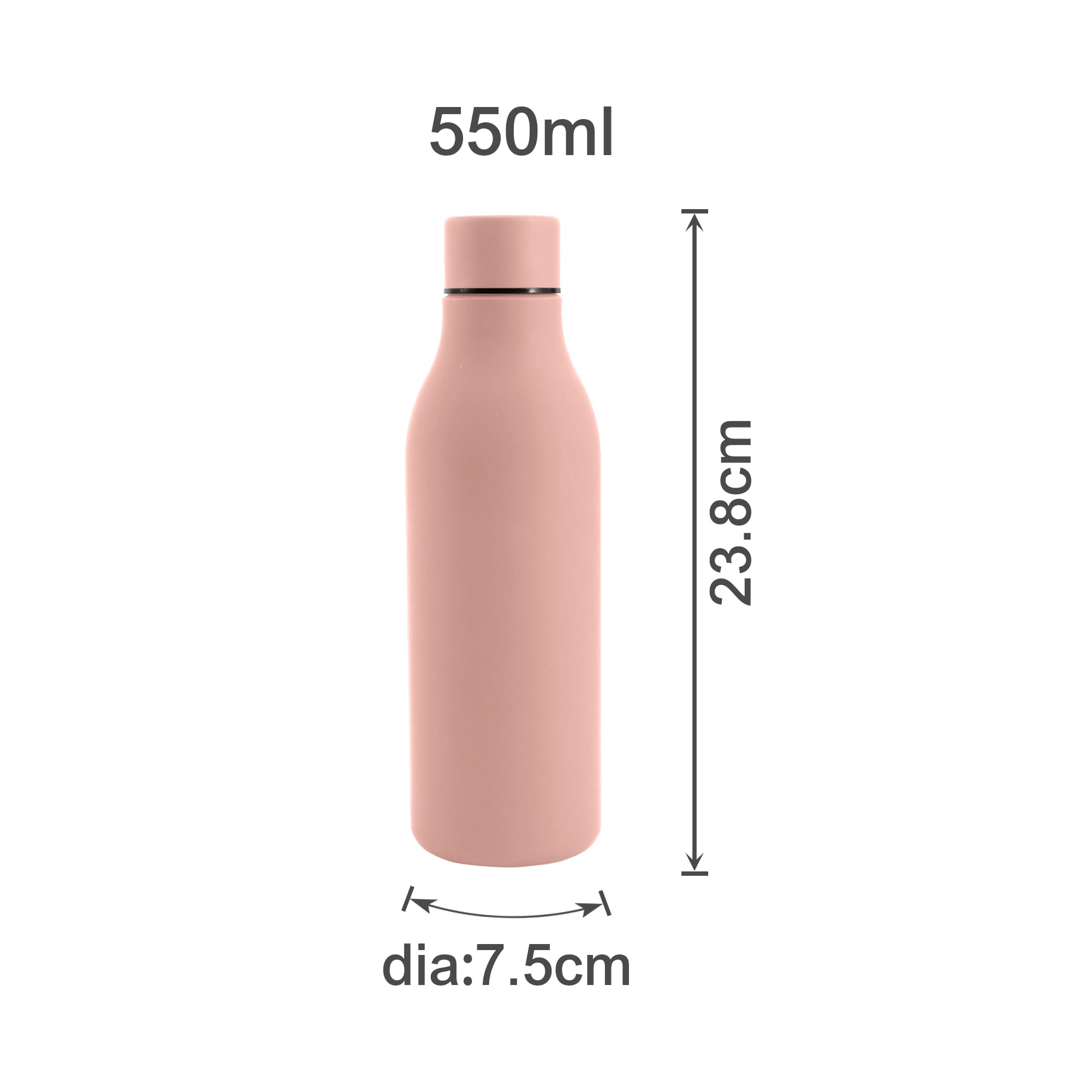 550ML Thermal Rubber Coated Drink Bottle