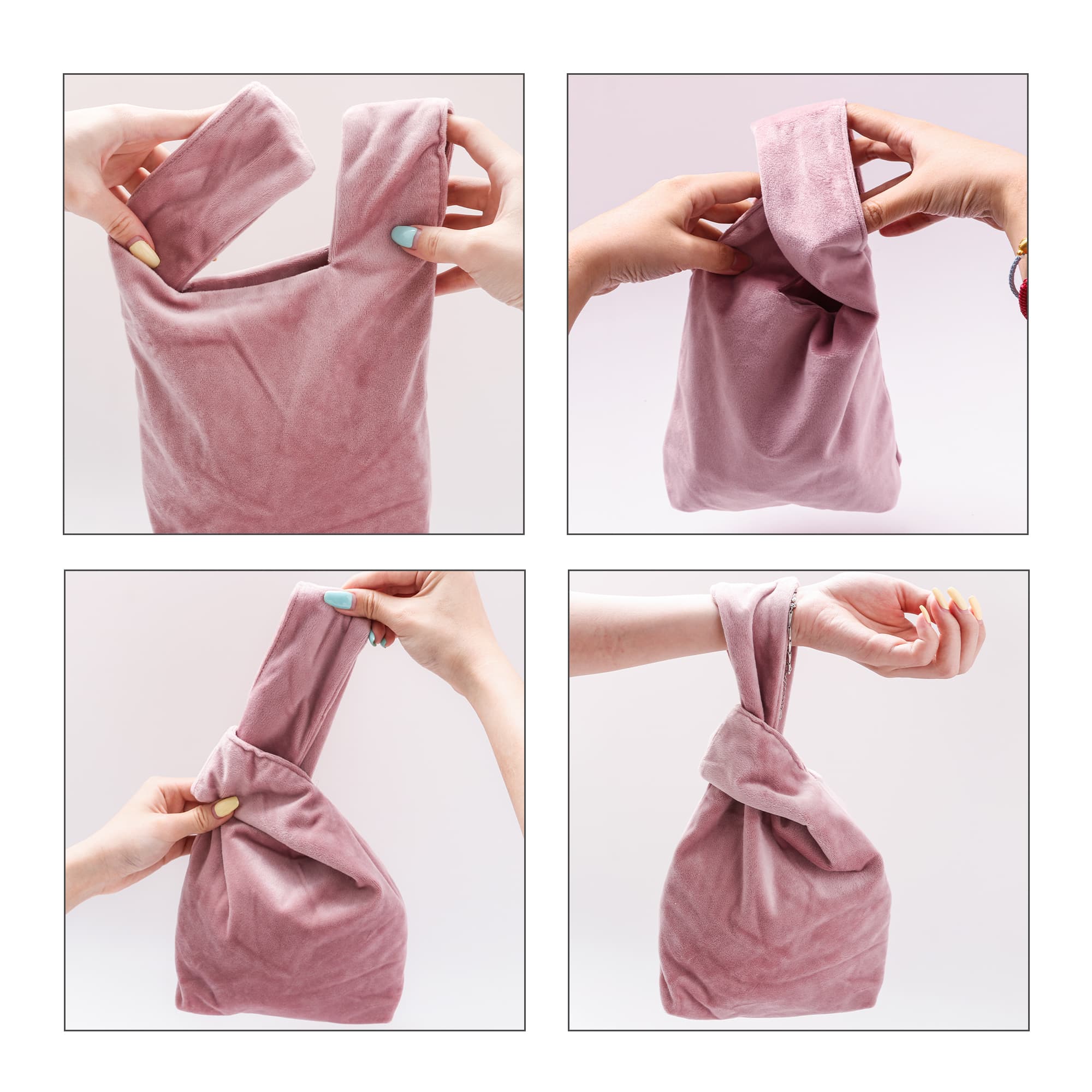 Velvet Knot Wrist Bag
