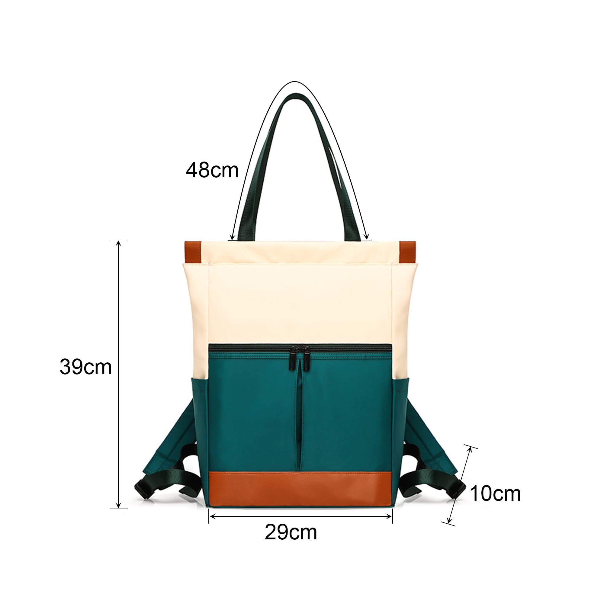 Convertible Nylon Backpack to Tote Bag