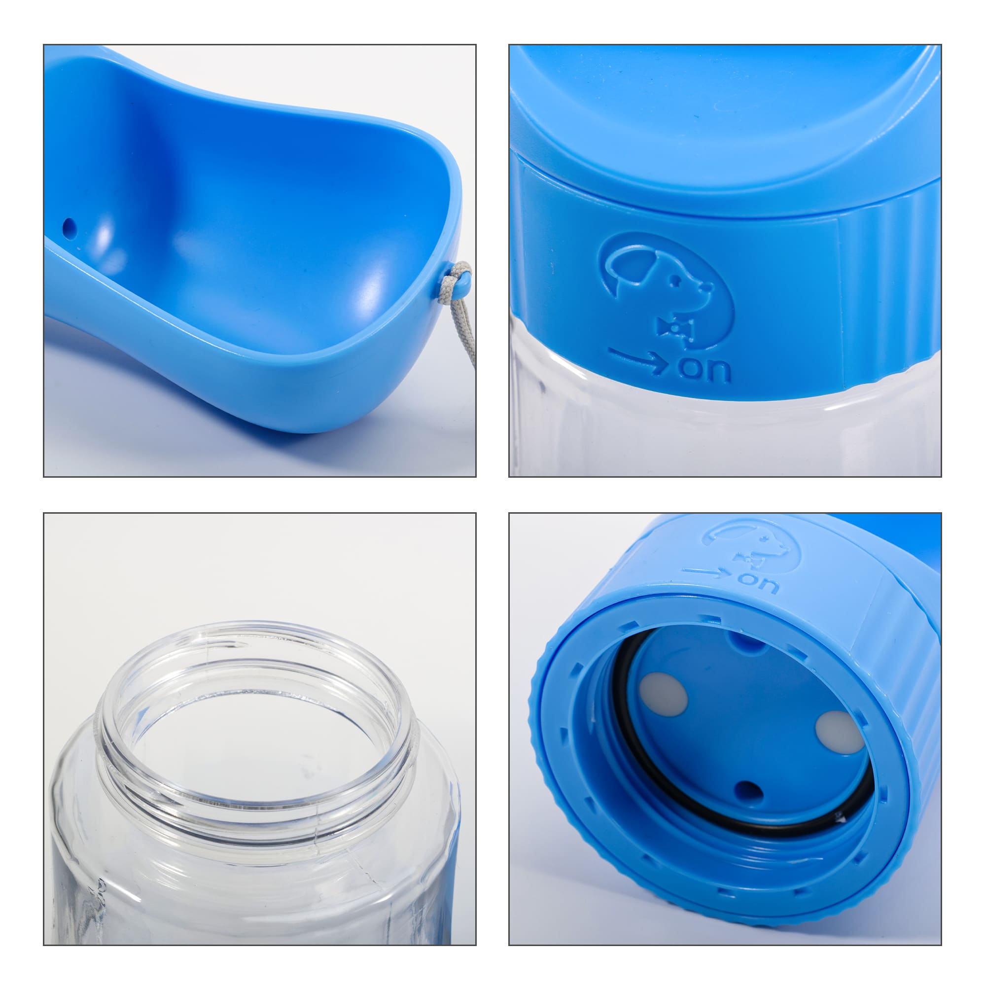 Pet Water Bottle with Food Container