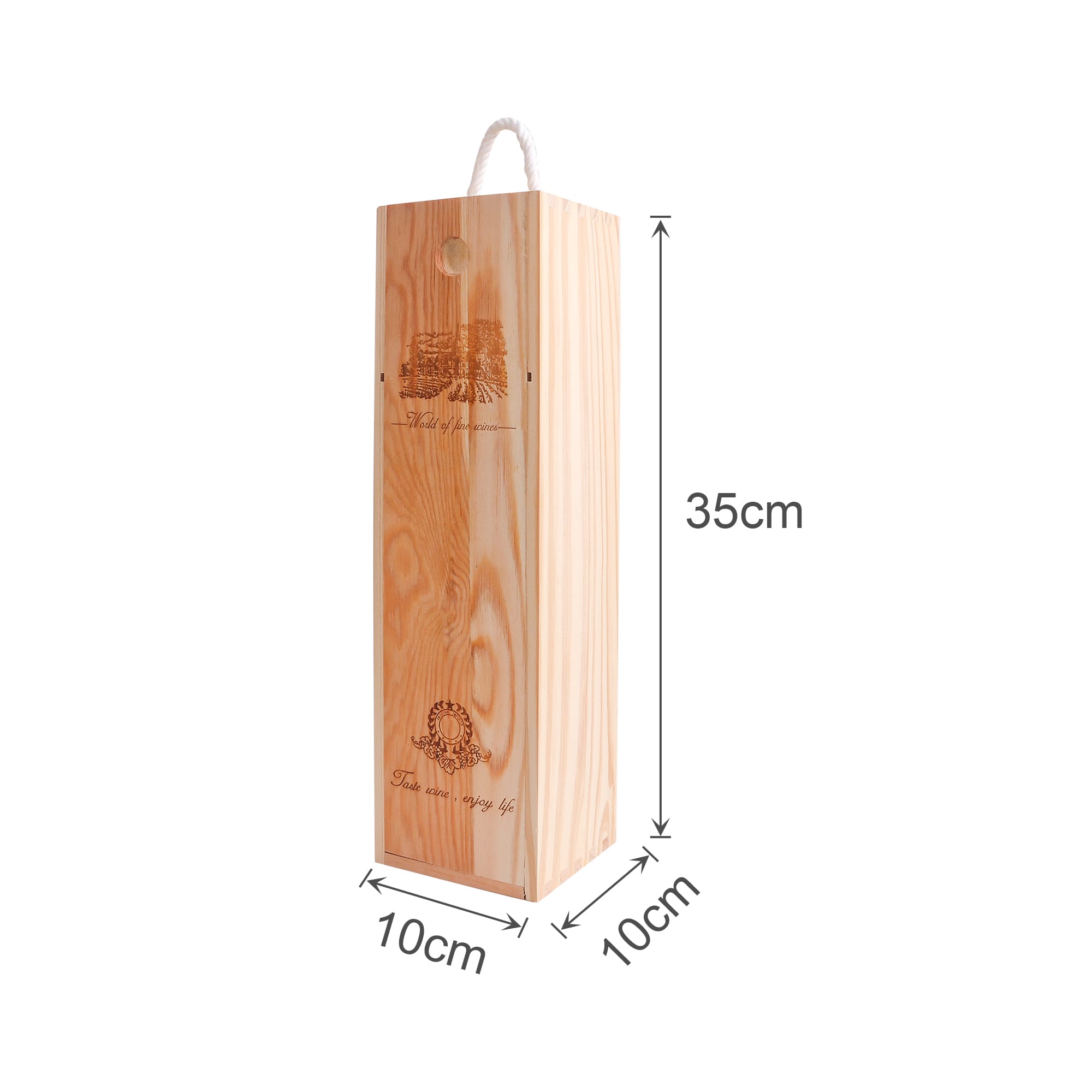 Single Bottle Wooden Wine Box