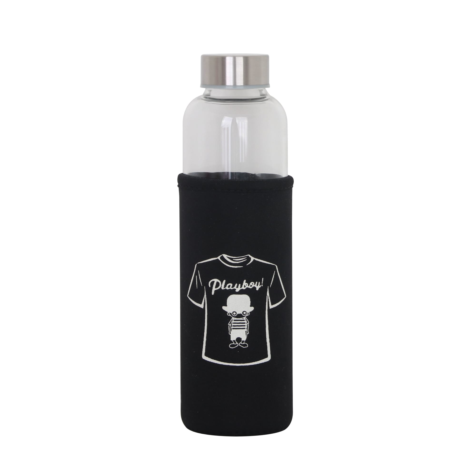 550ml Glass Drink Bottle with Stainless steel Lid