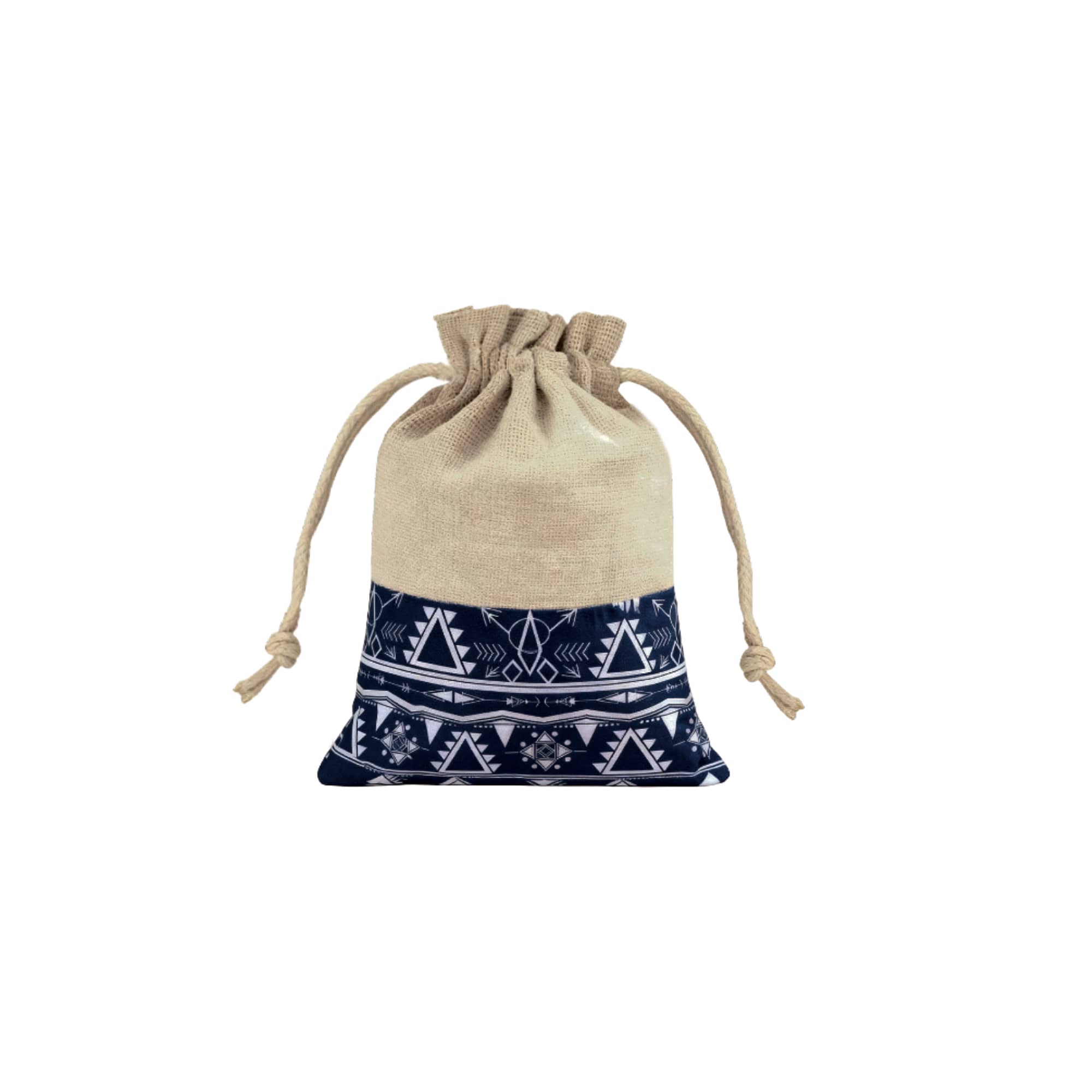 Cotton Linen Patchwork Drawstring Bags