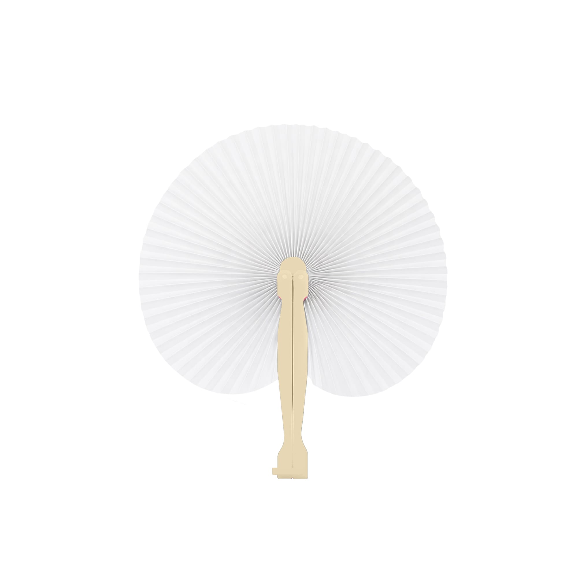 Peach Shape Plastic Handle Paper Fan