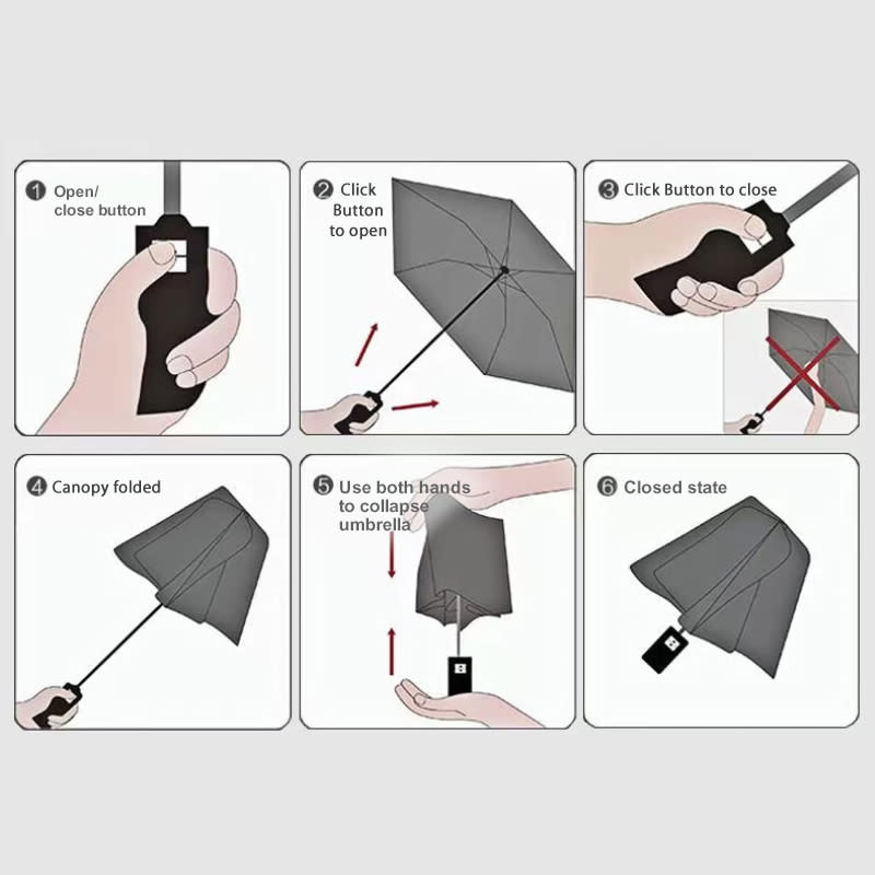 Triple folding RPET umbrella - auto open and close