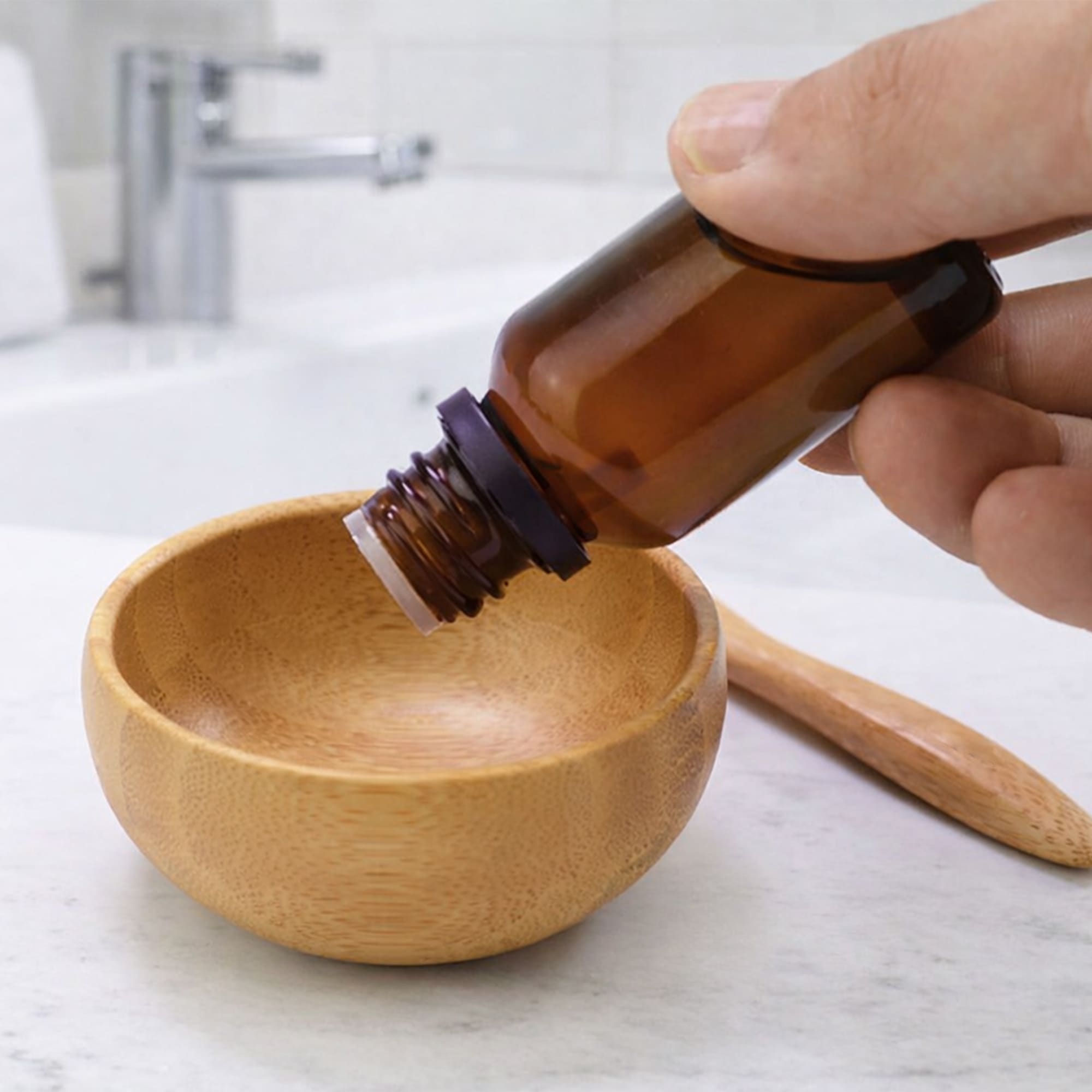 Bamboo Facial Mask Bowl Set