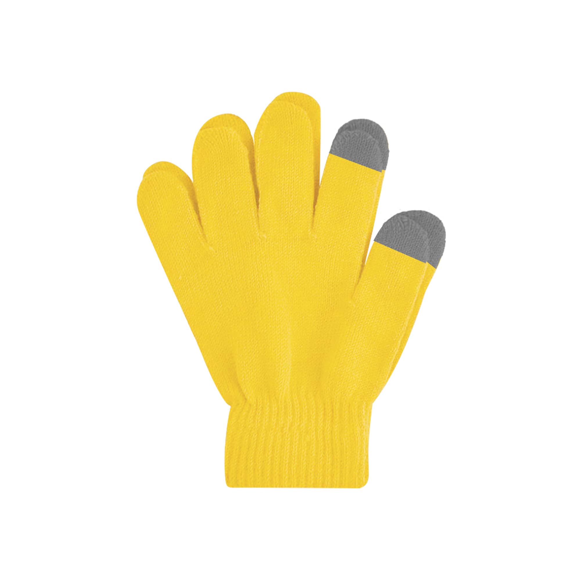 Adults Plain Knitted Gloves with Woven Label