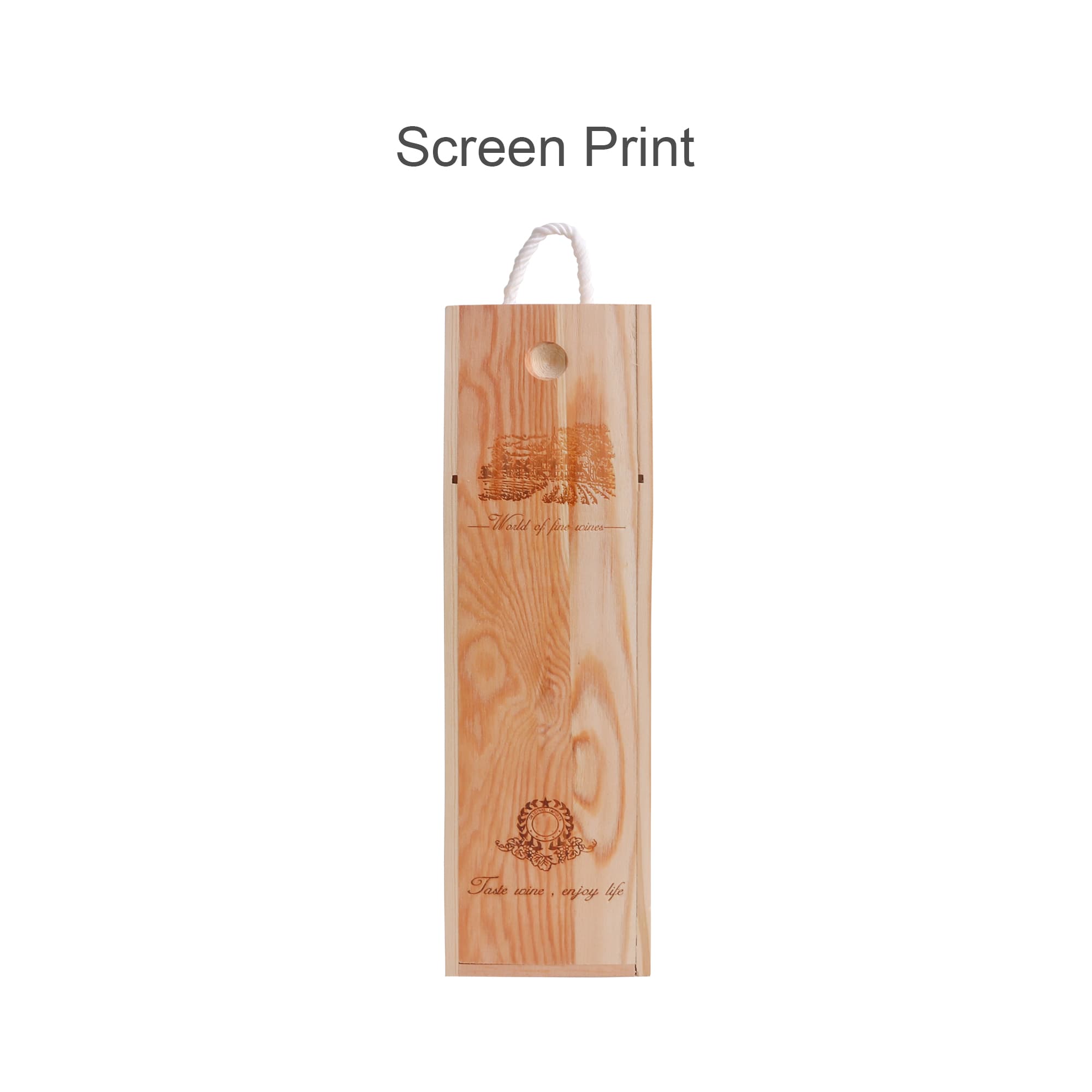 Single Bottle Wooden Wine Box