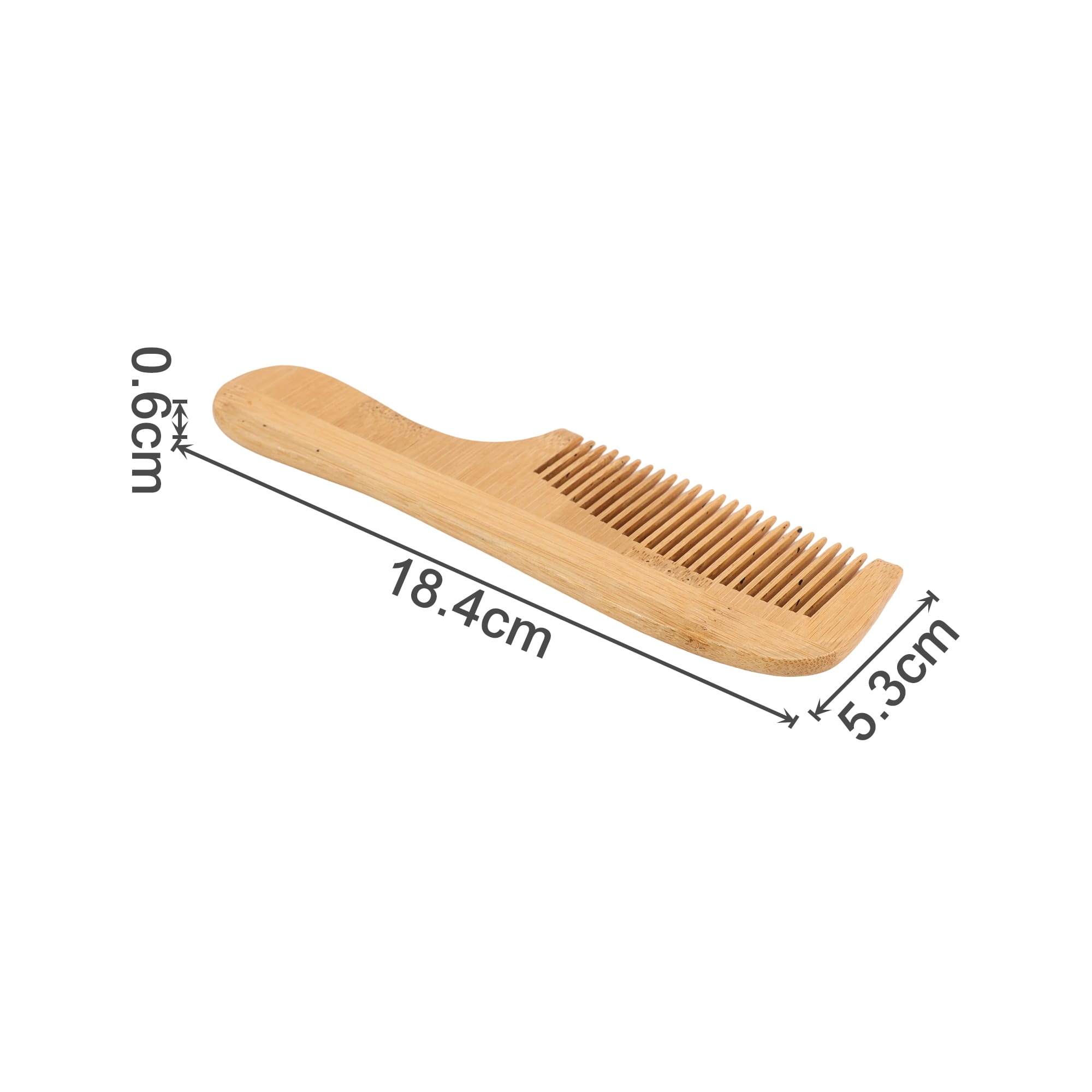 Natural Bamboo Comb With Handle