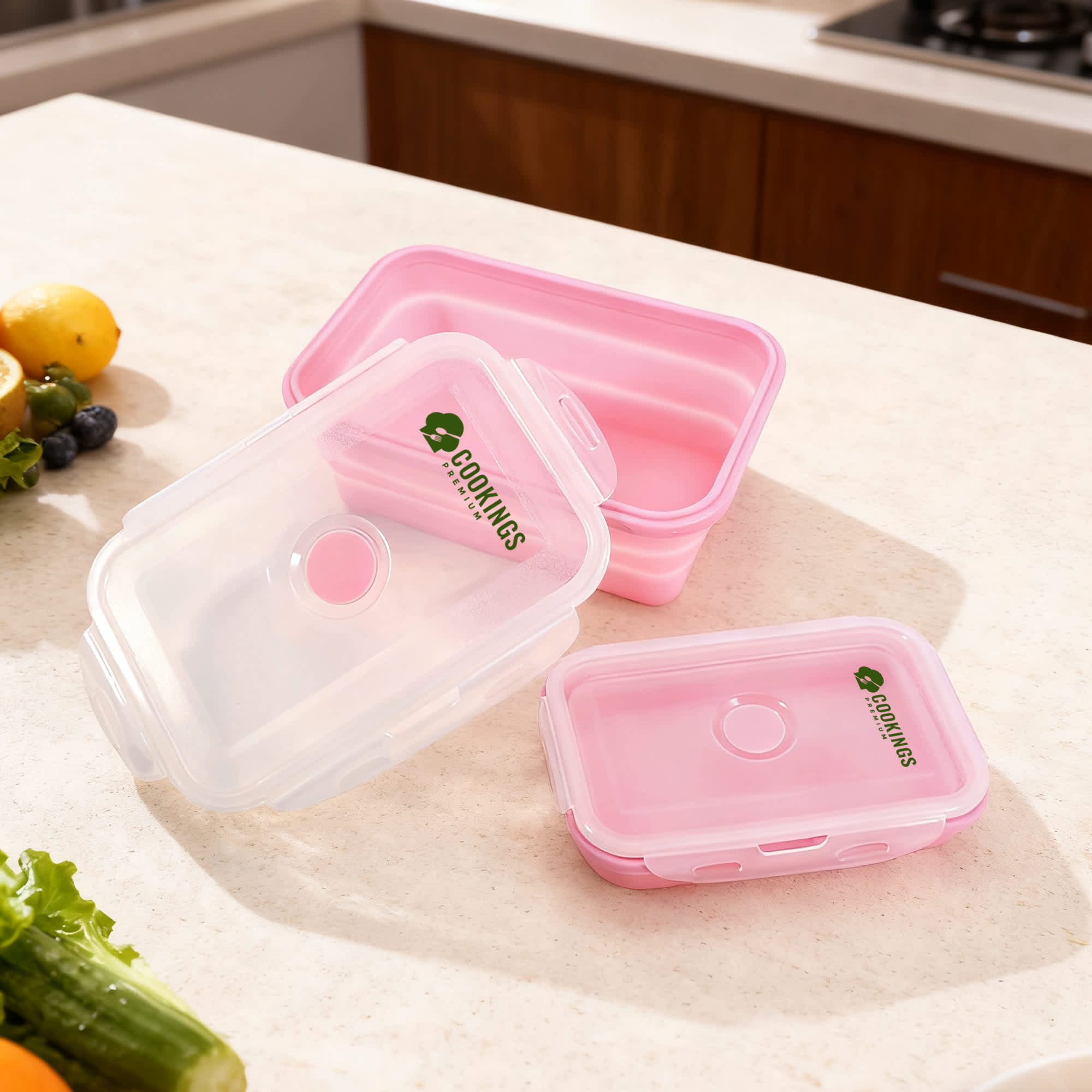 Collapsible Silicone Food Storage Container