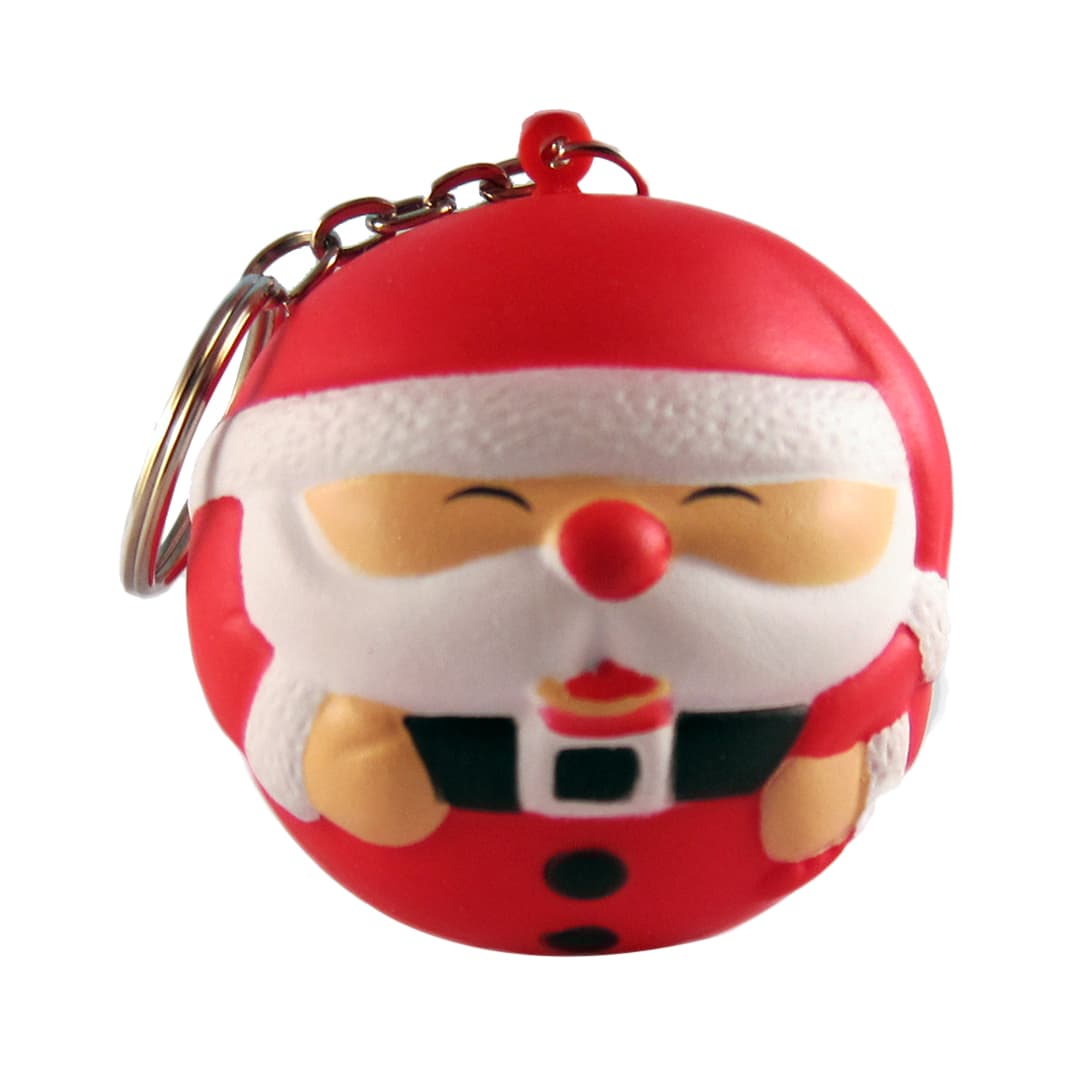 Keyring with Santa Stress Reliever