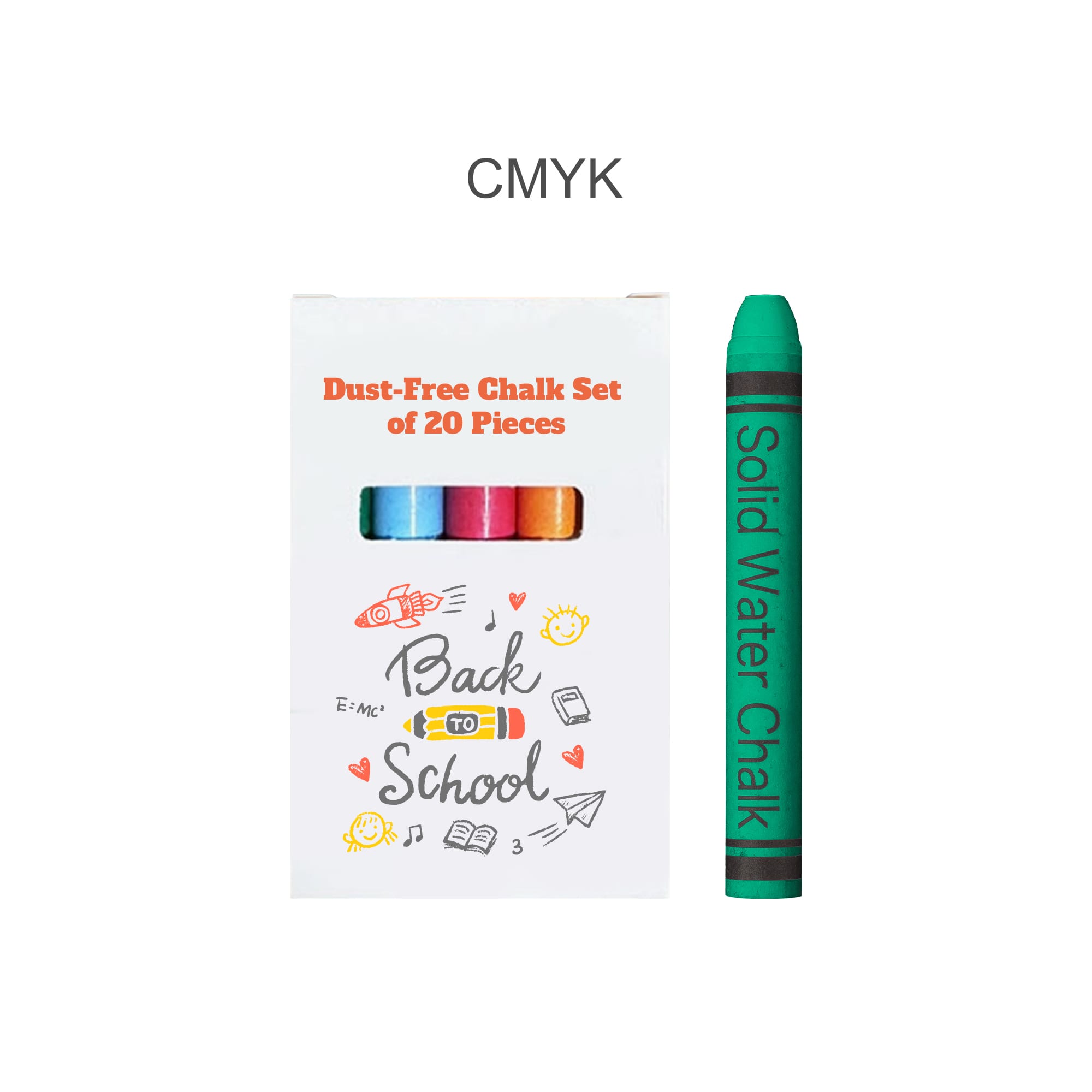 Dust-Free Chalk Set of 20 Sticks