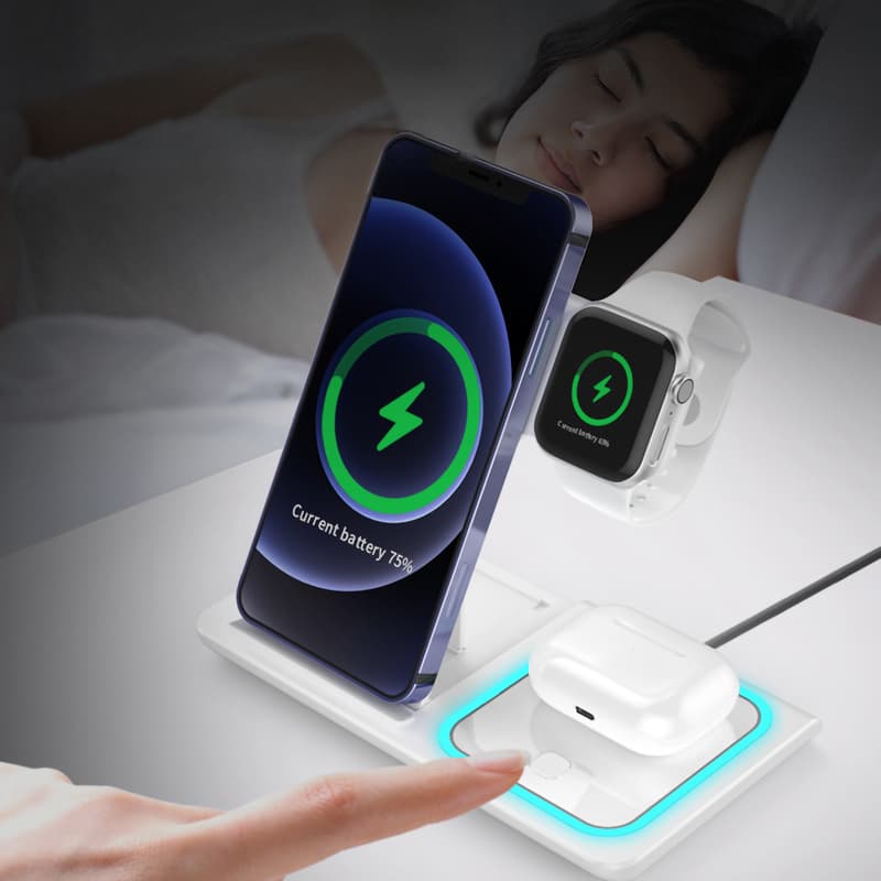 Camden 15W 3n1 Fast Wireless Charger (with adapter)