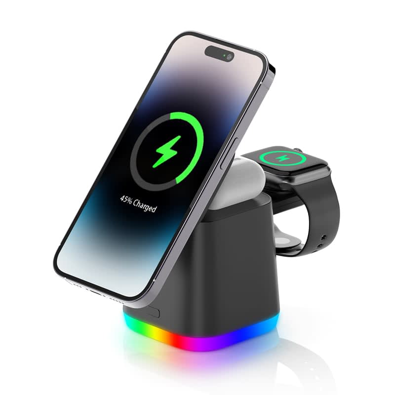 Lamar 4n1 15W Magnetic Wireless Charger with 18W (QC3.0) Adaptor