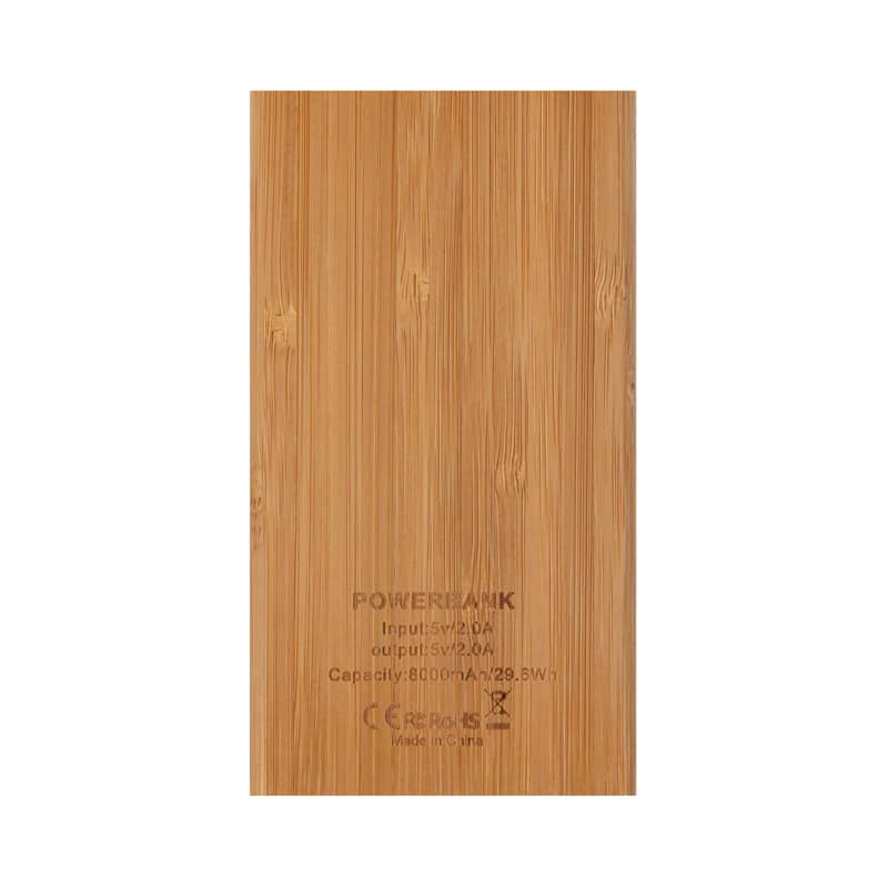 Jaegers Bamboo Wireless Power Bank - 5000 mAh