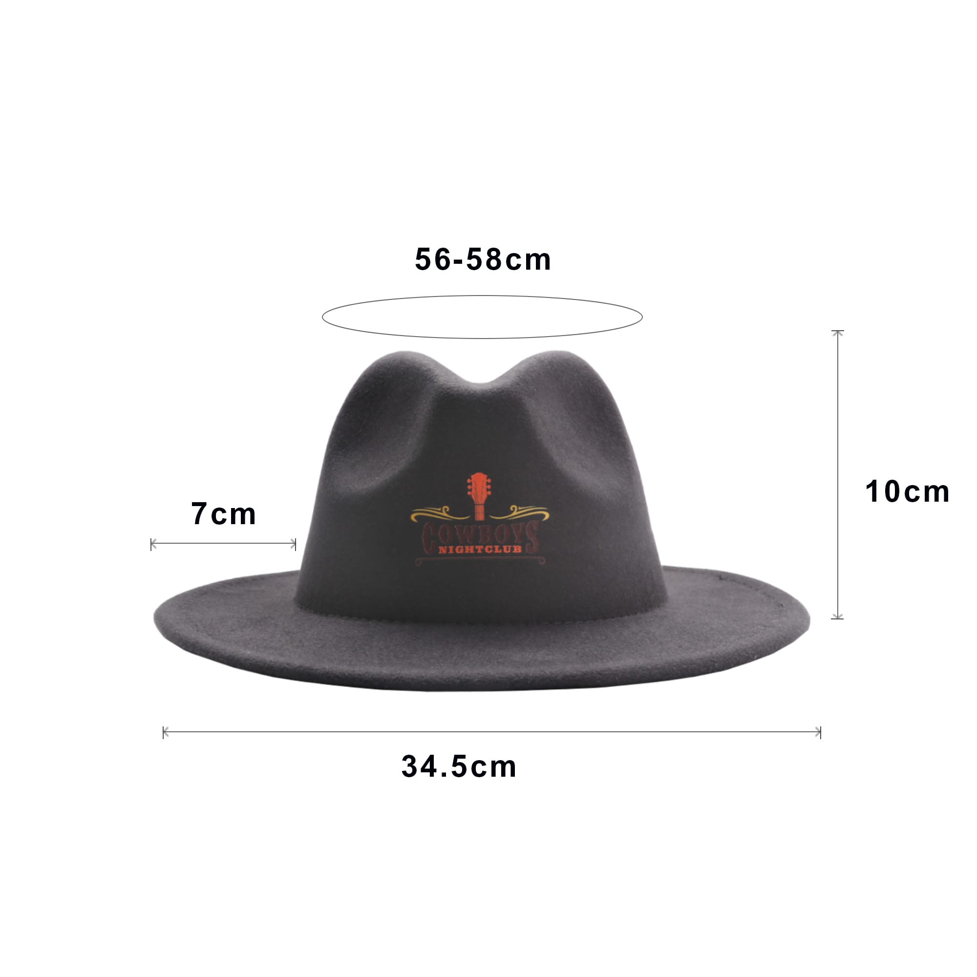 Felt Wide Brim Fedora Hat