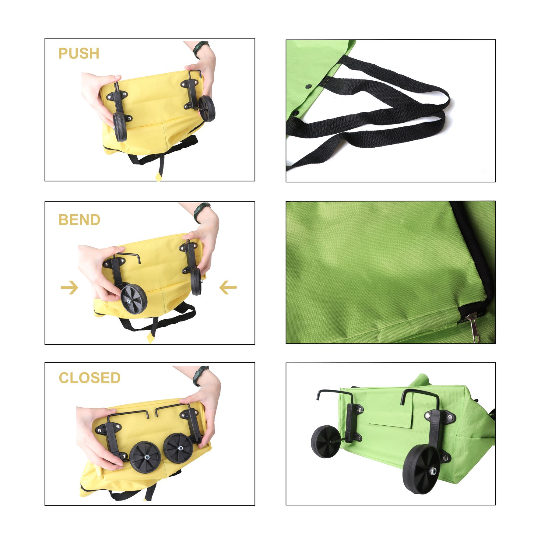 Collapsible Shopping Trolley Bag