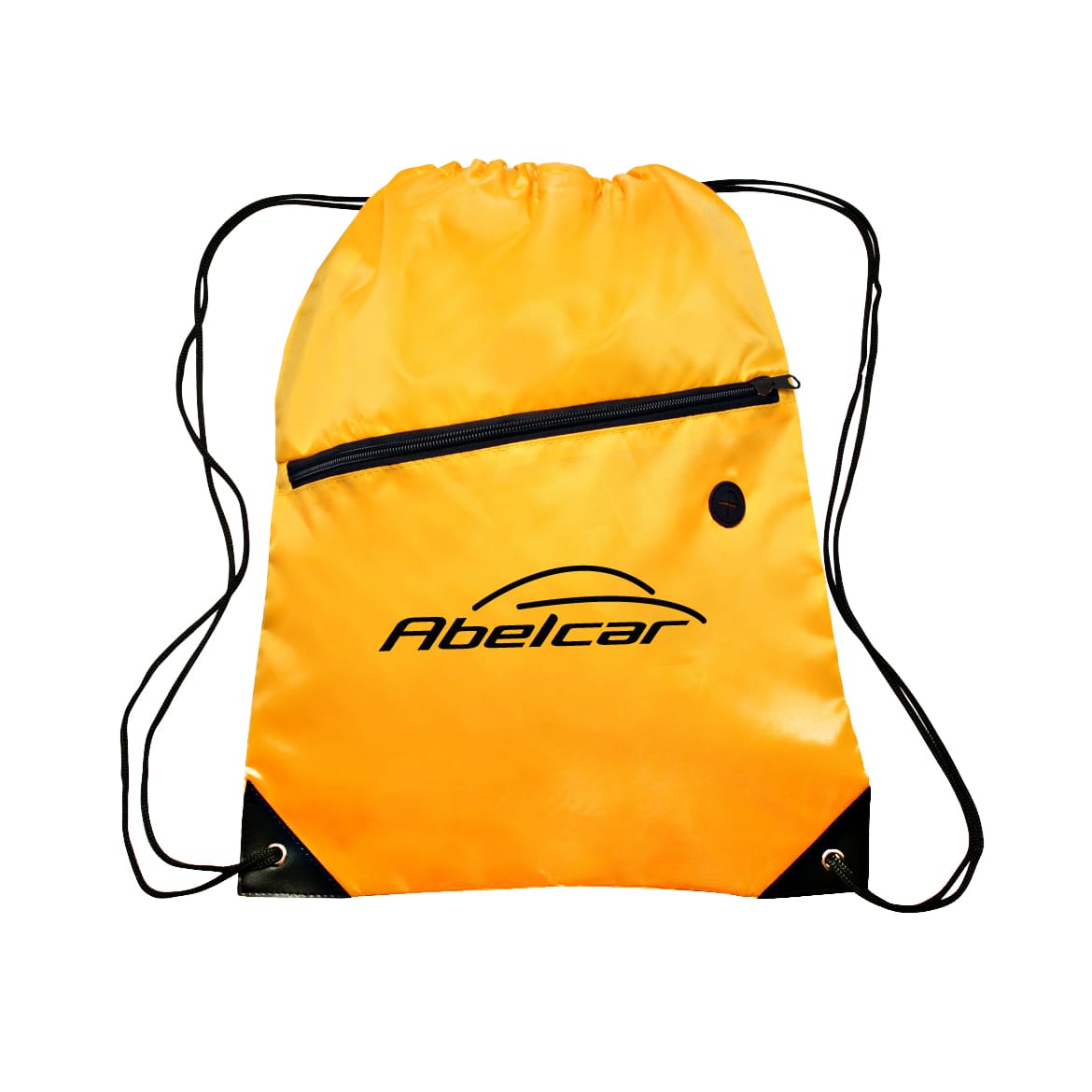 Polyester Drawstring Bag with Zippered Pocket