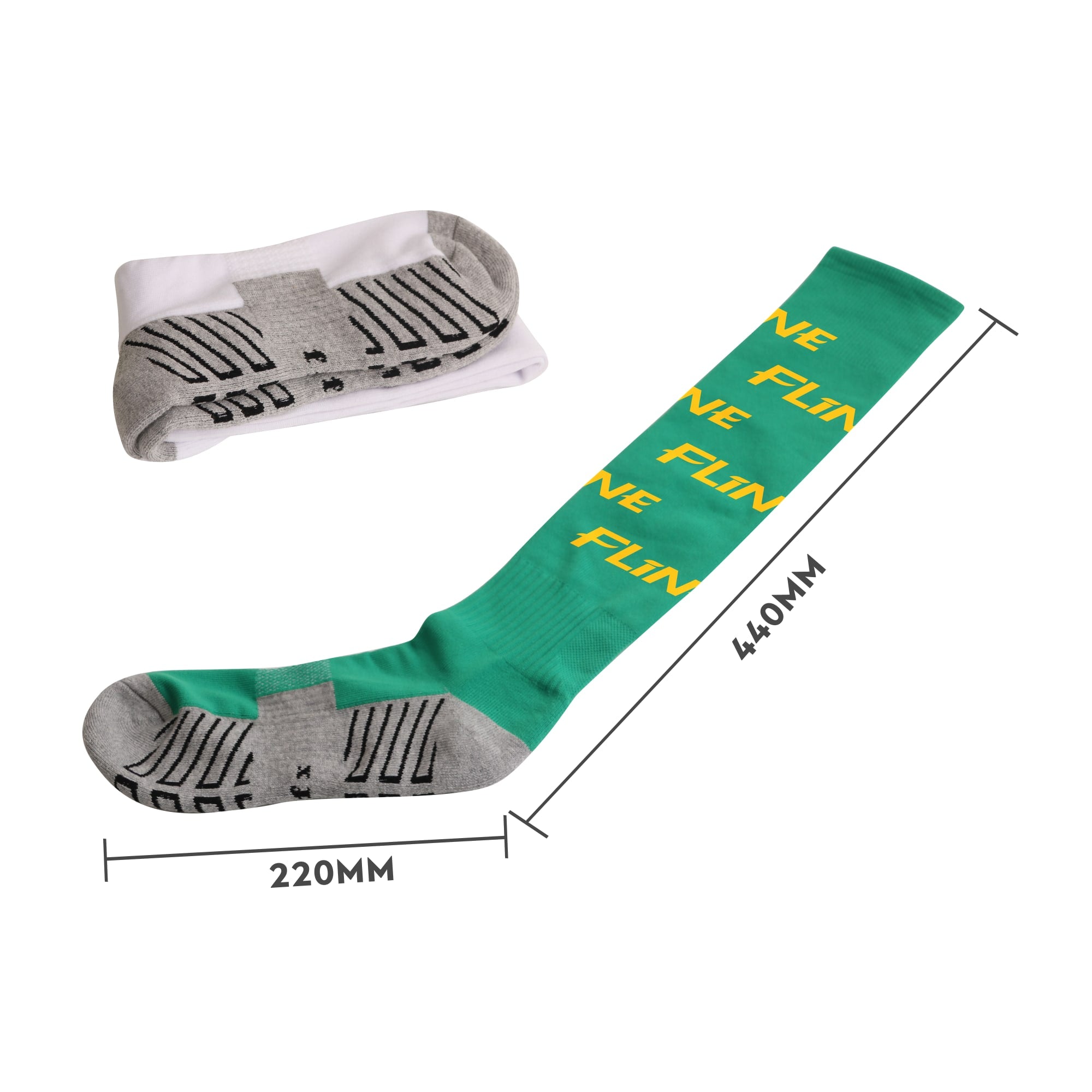 Knee High Custom Pattern Football Socks - With Towel Bottom