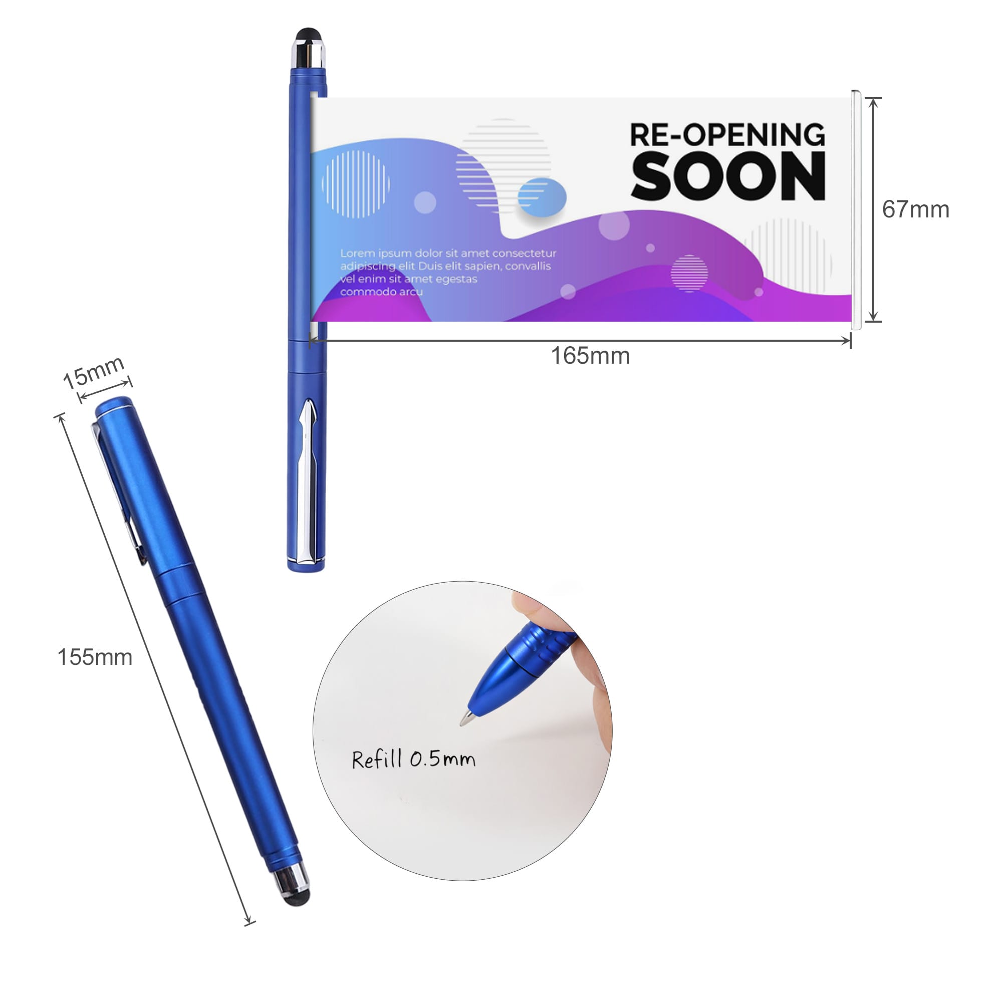 2 in 1 Commercial Banner Pen