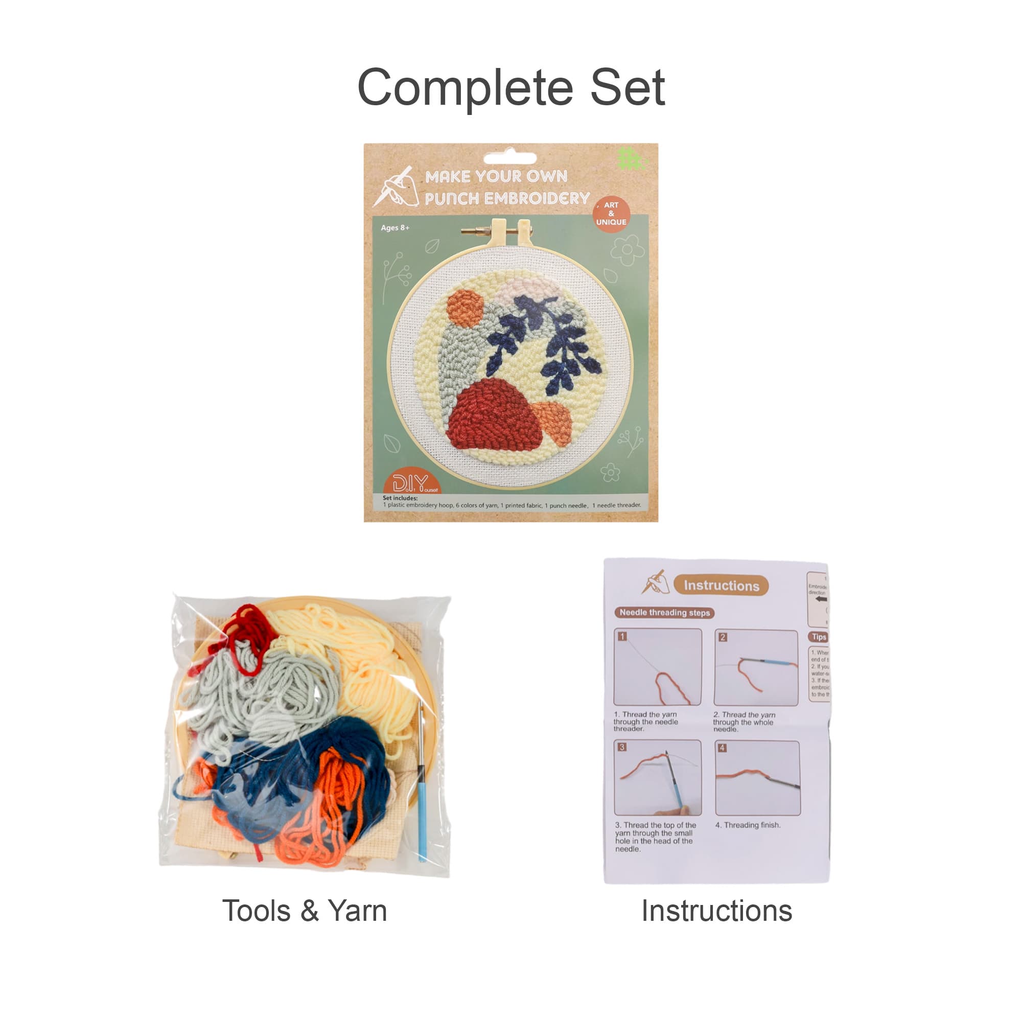 Custom Punch Needle Coaster Kit