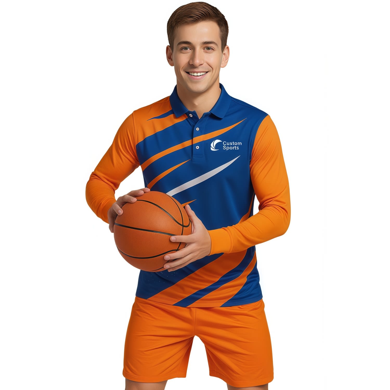 100% Poly Milk Silk Sublimated Basic Long Sleeves POLO