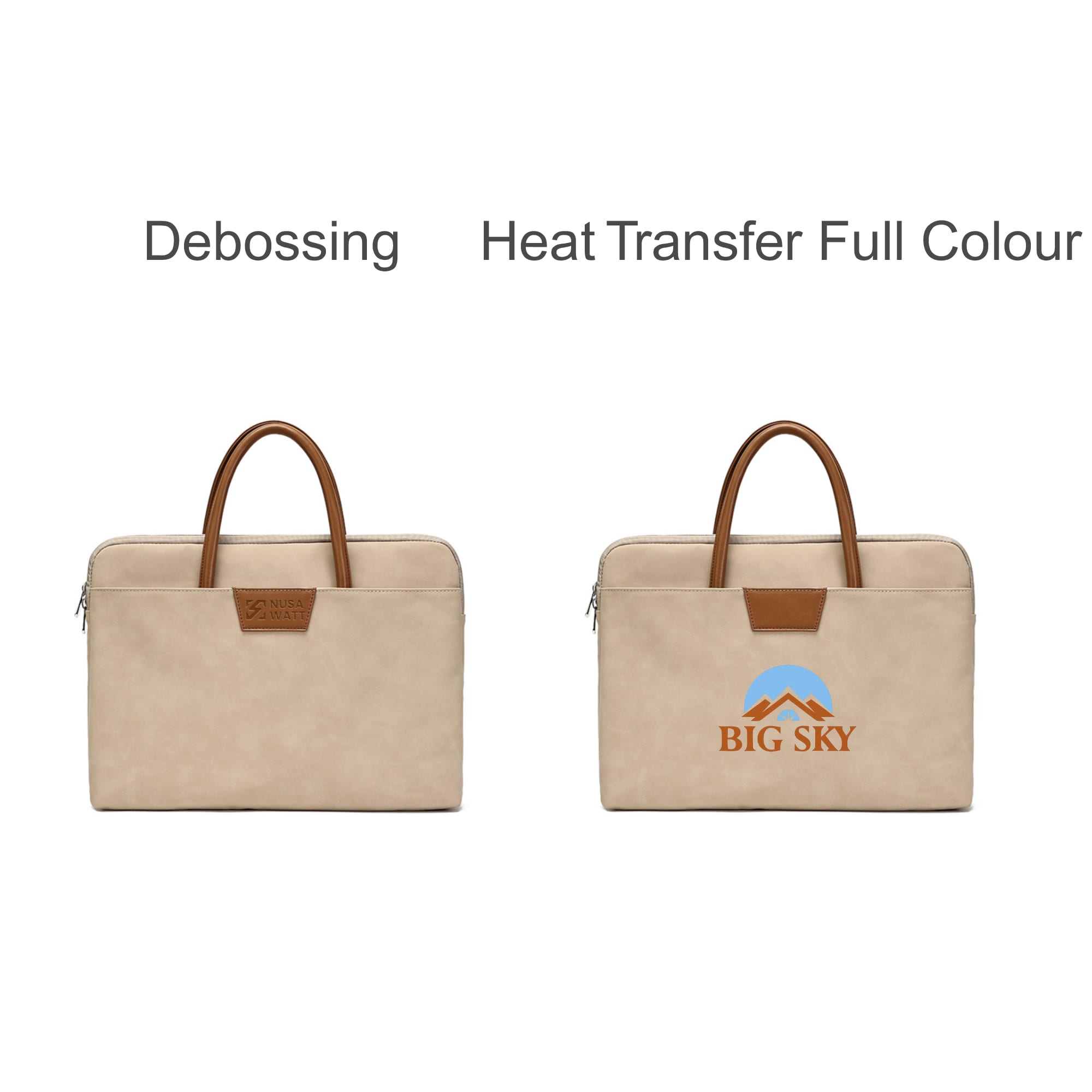 Suede PU Leather Laptop Bag