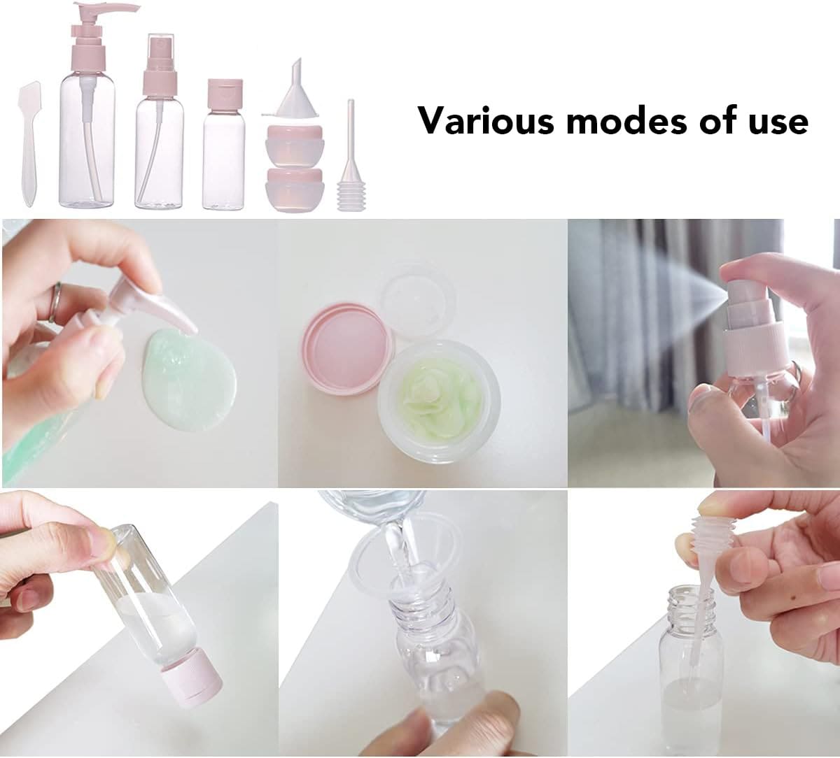 PET Cosmetic Travel Bottle Kit