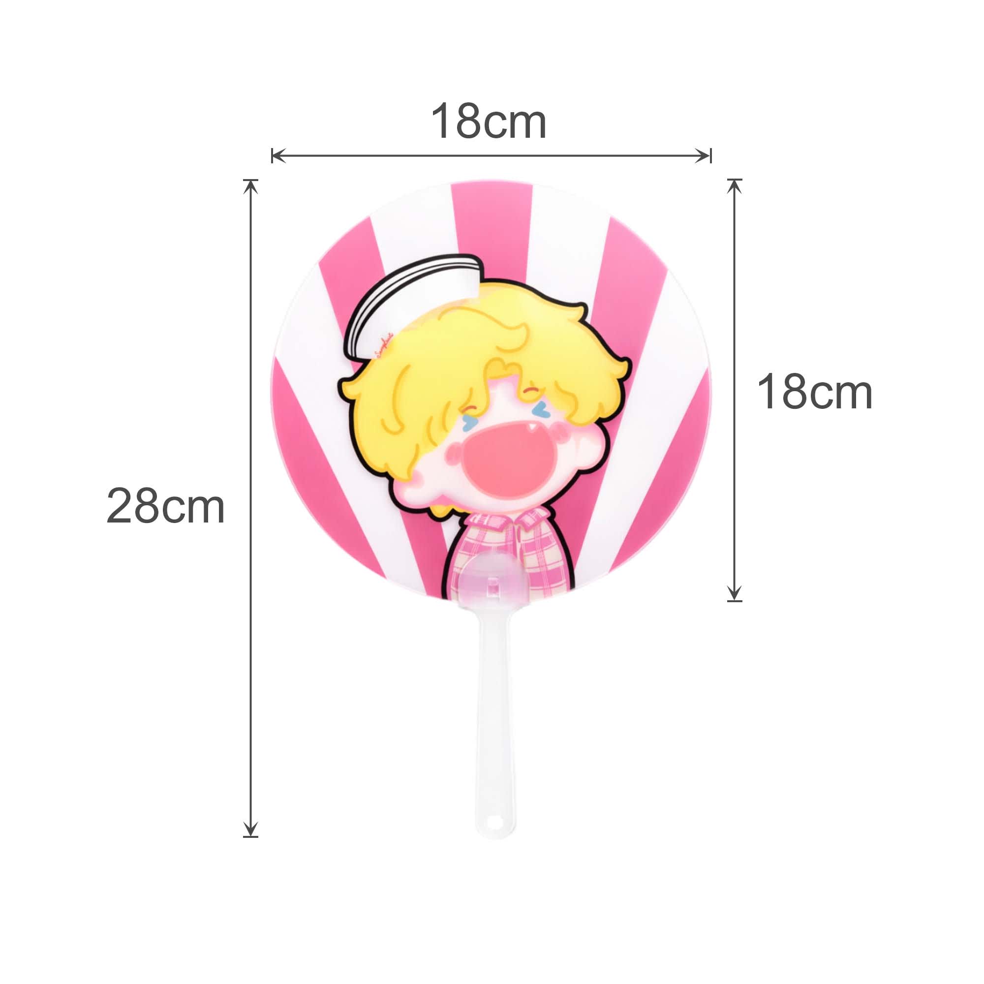 Custom Shape Transparent PVC Hand Fan A