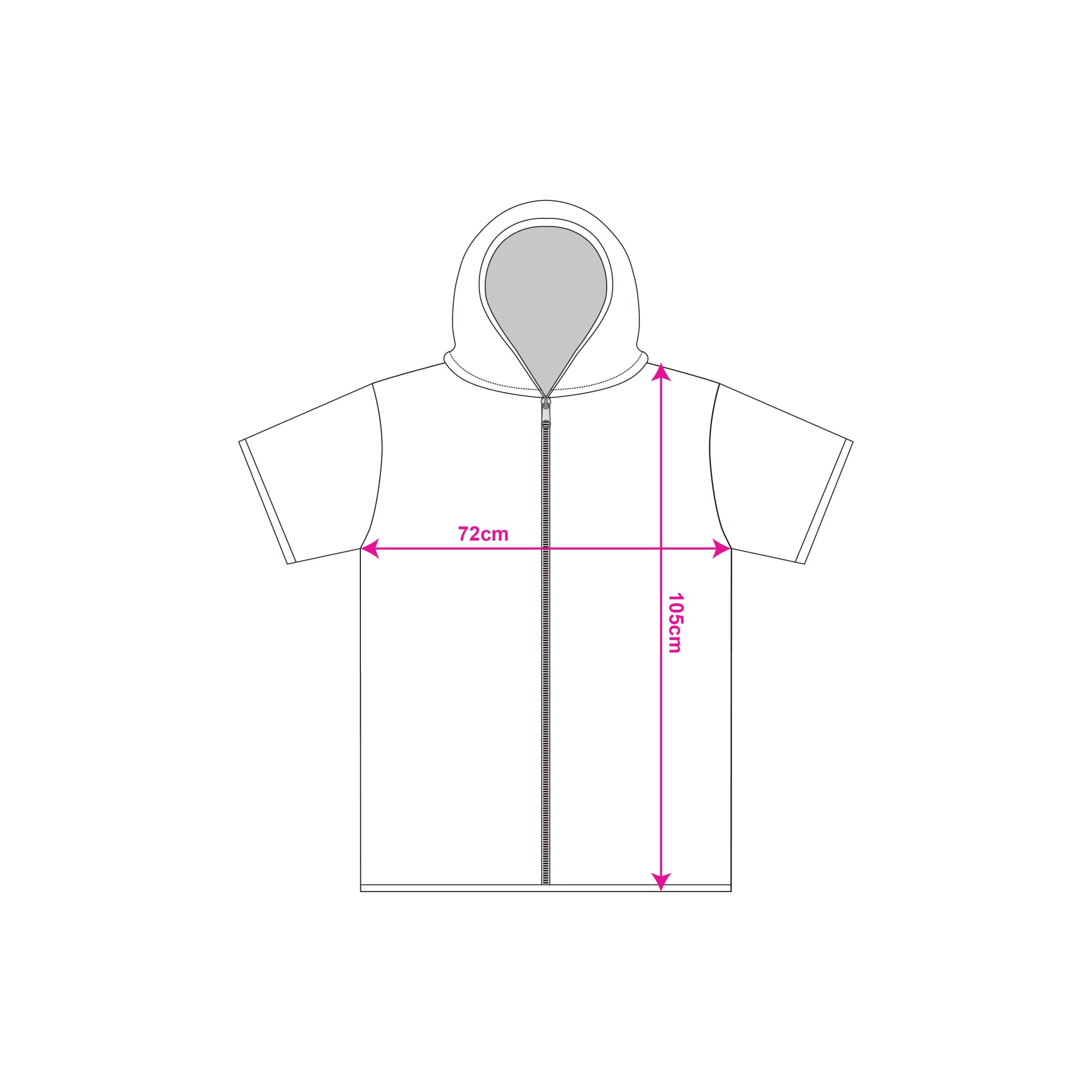 Quick-Drying Sublimation Hooded Change Towel with Zip